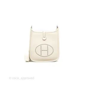 Herms Mini Evelyne Craie 10 Clemence Palladium Hardware