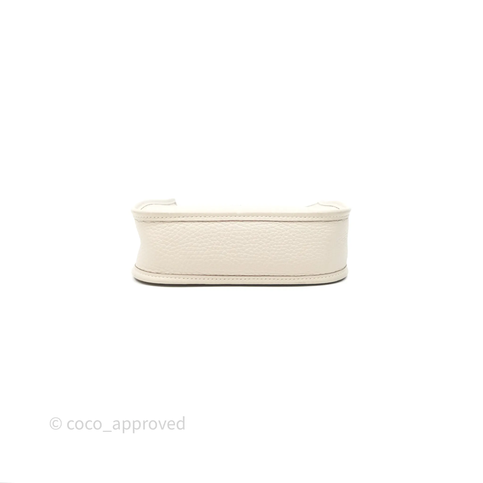 Herms Mini Evelyne Craie 10 Clemence Palladium Hardware