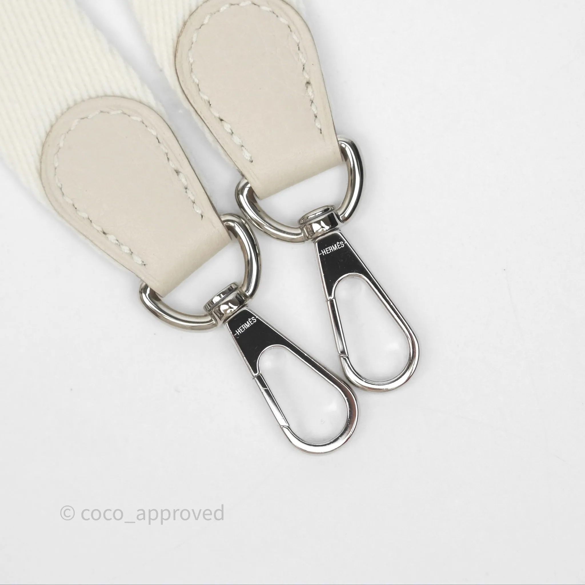 Herms Mini Evelyne Craie 10 Clemence Palladium Hardware