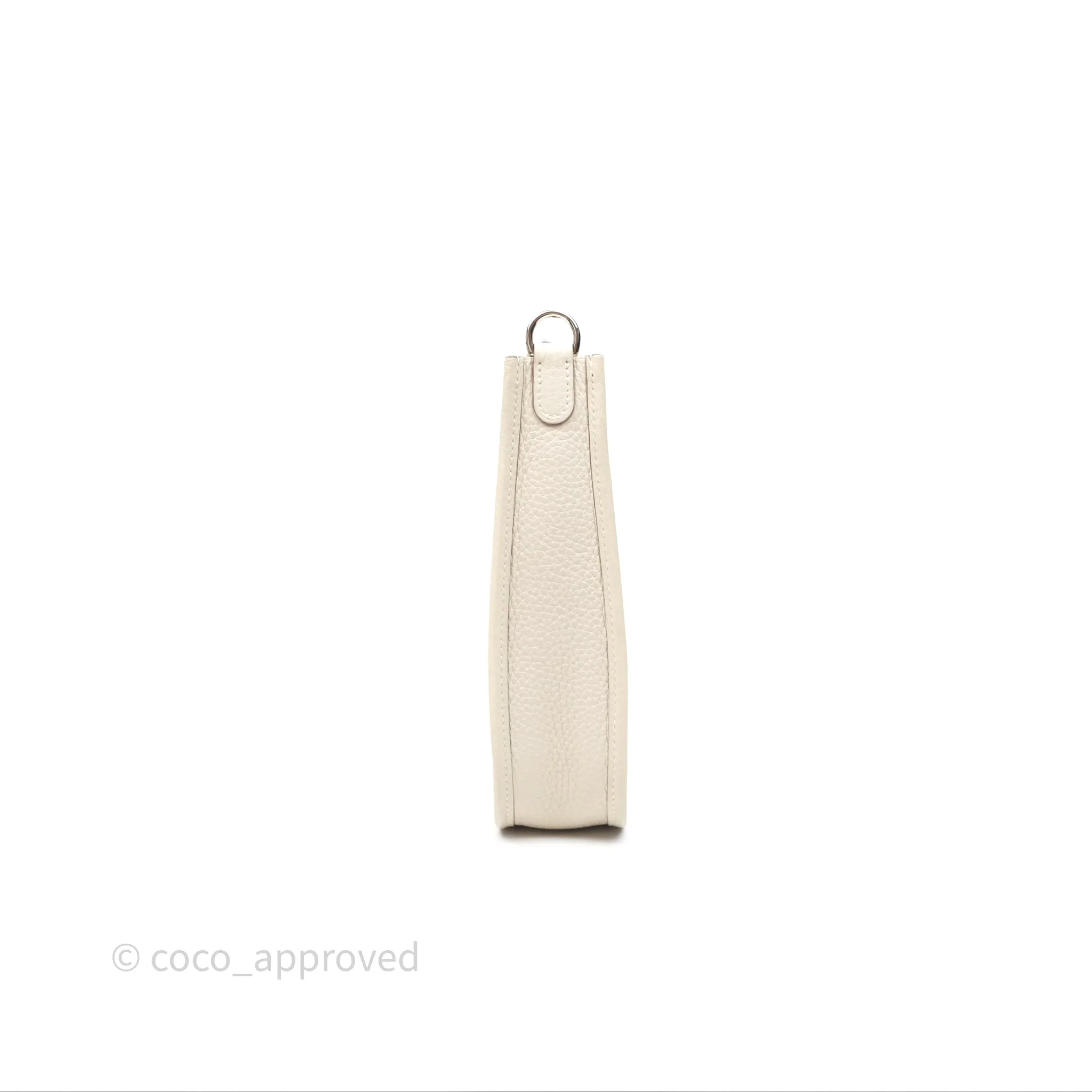 Herms Mini Evelyne Craie 10 Clemence Palladium Hardware