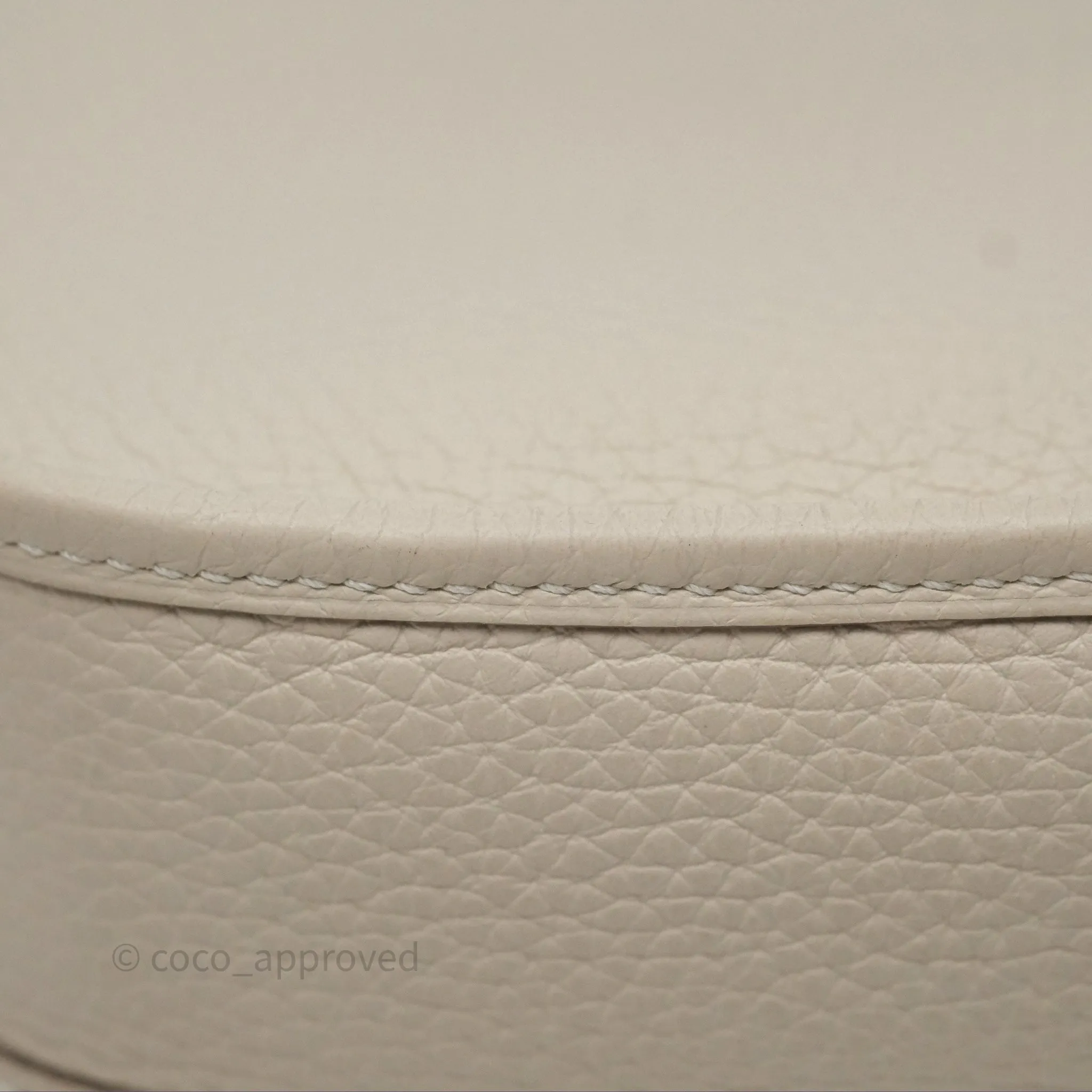 Herms Mini Evelyne Craie 10 Clemence Palladium Hardware