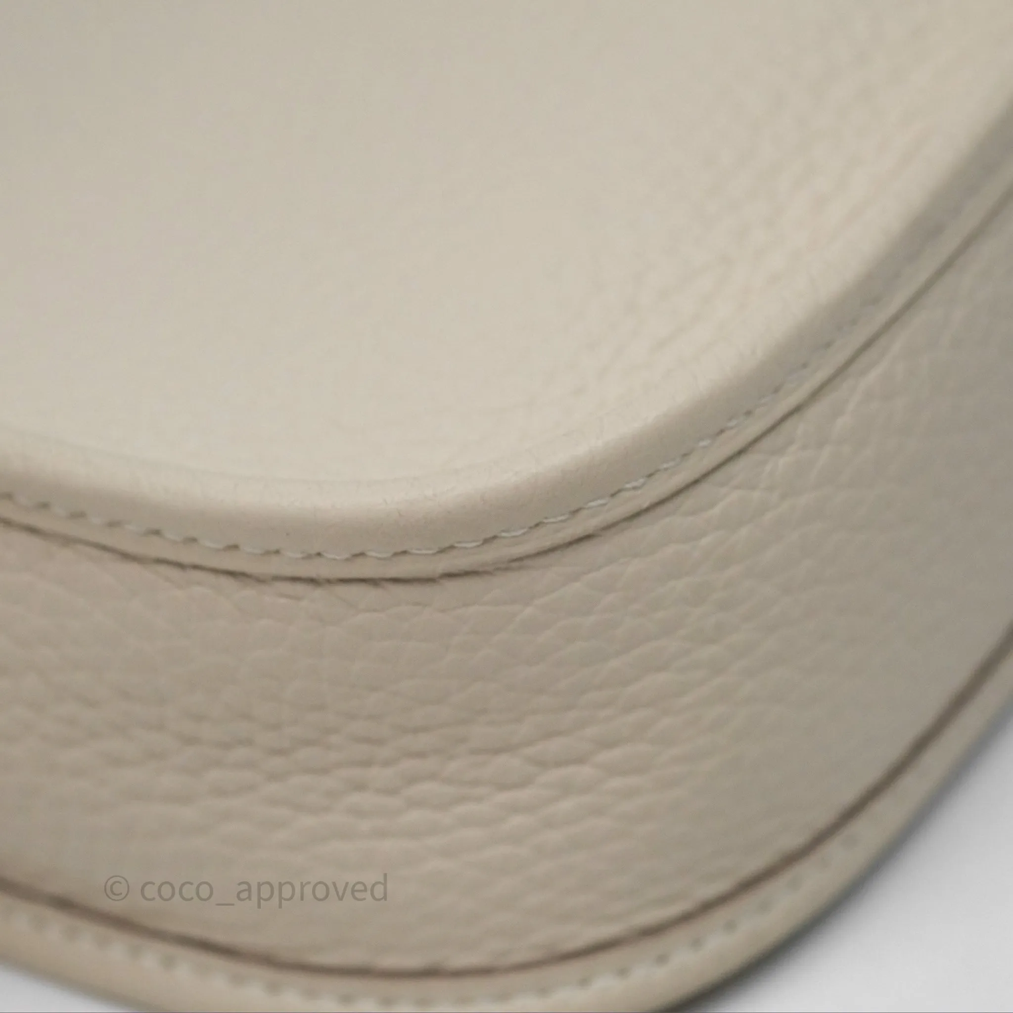 Herms Mini Evelyne Craie 10 Clemence Palladium Hardware