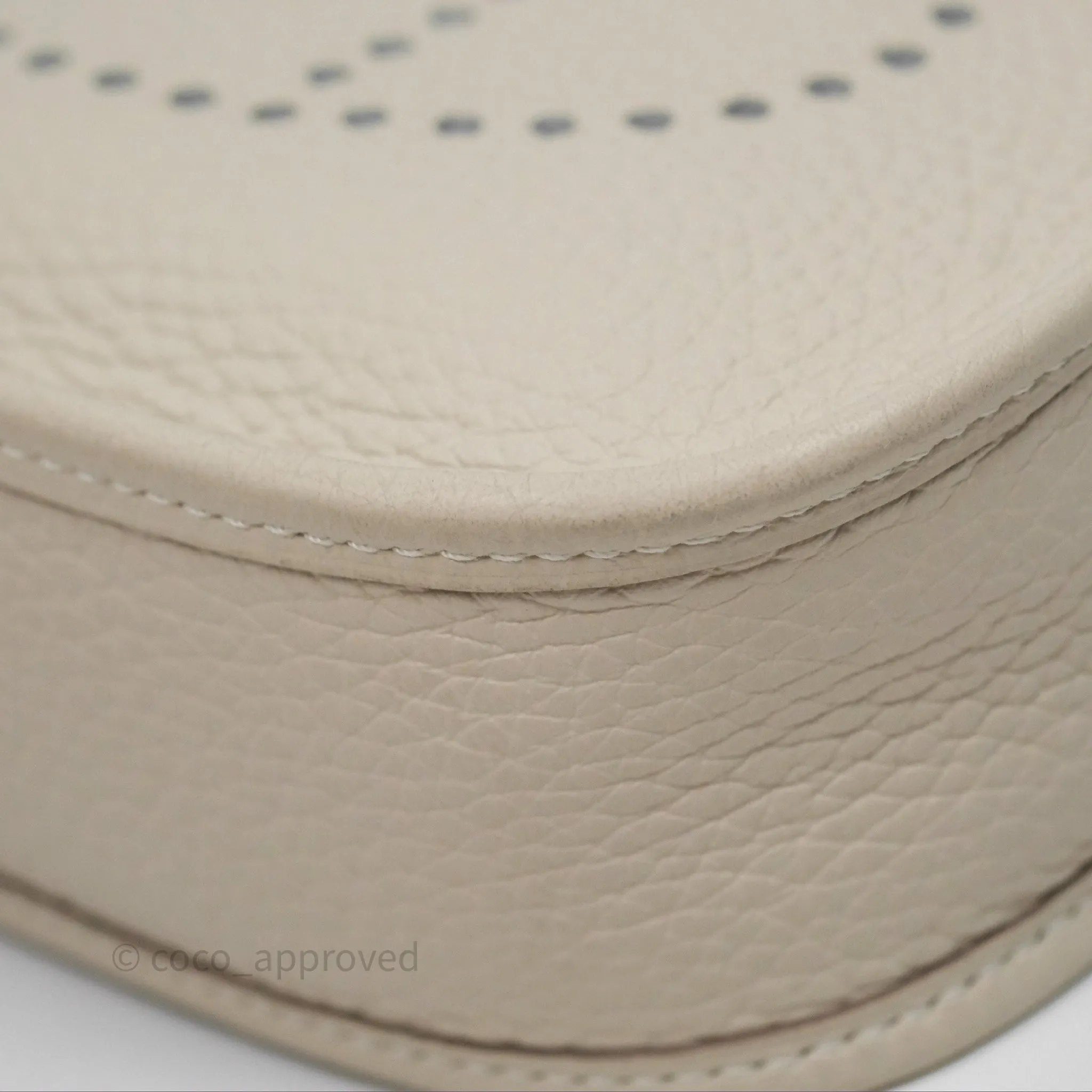 Herms Mini Evelyne Craie 10 Clemence Palladium Hardware