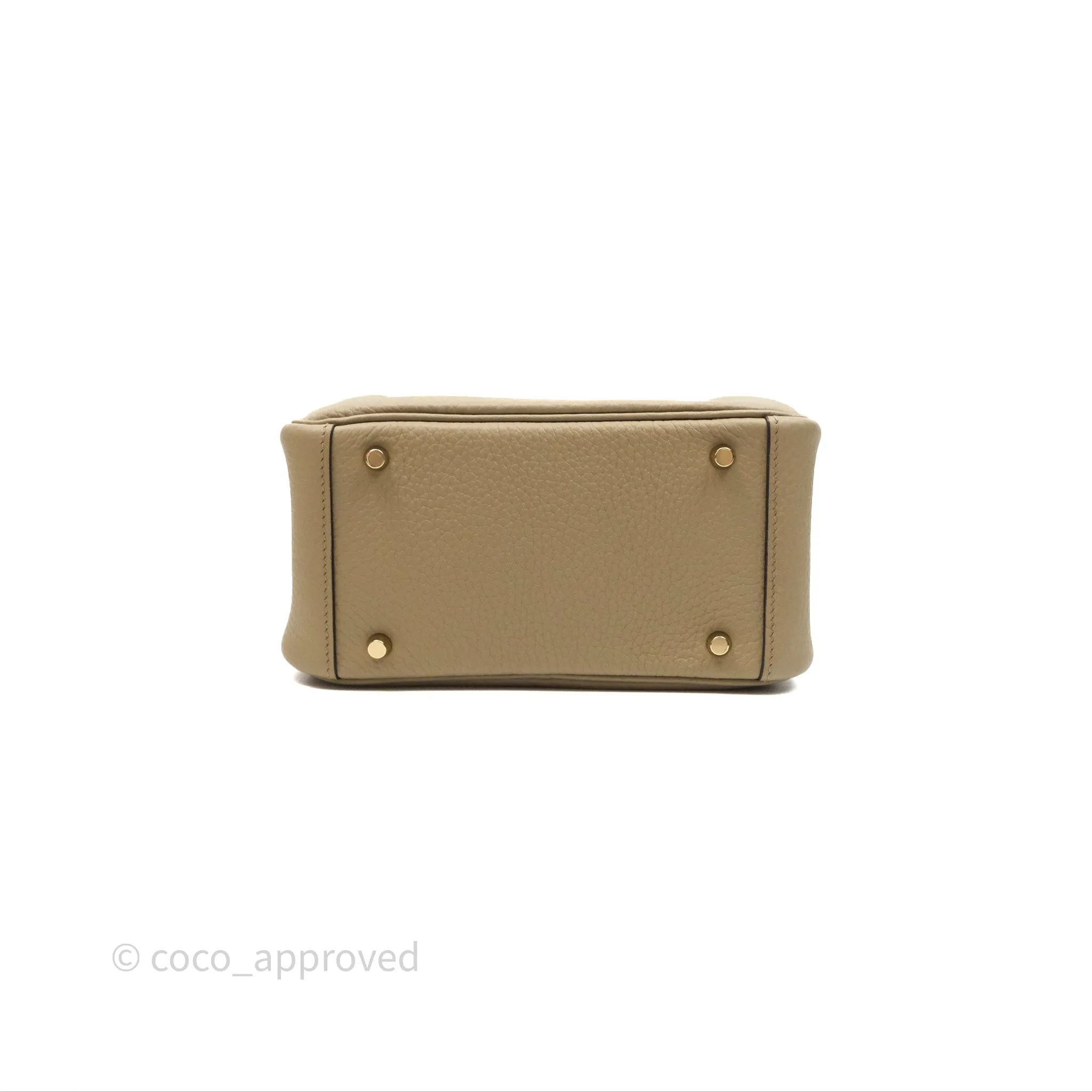 Herms Mini Lindy 20 Beige Marfa 8Q Clemence Gold Hardware