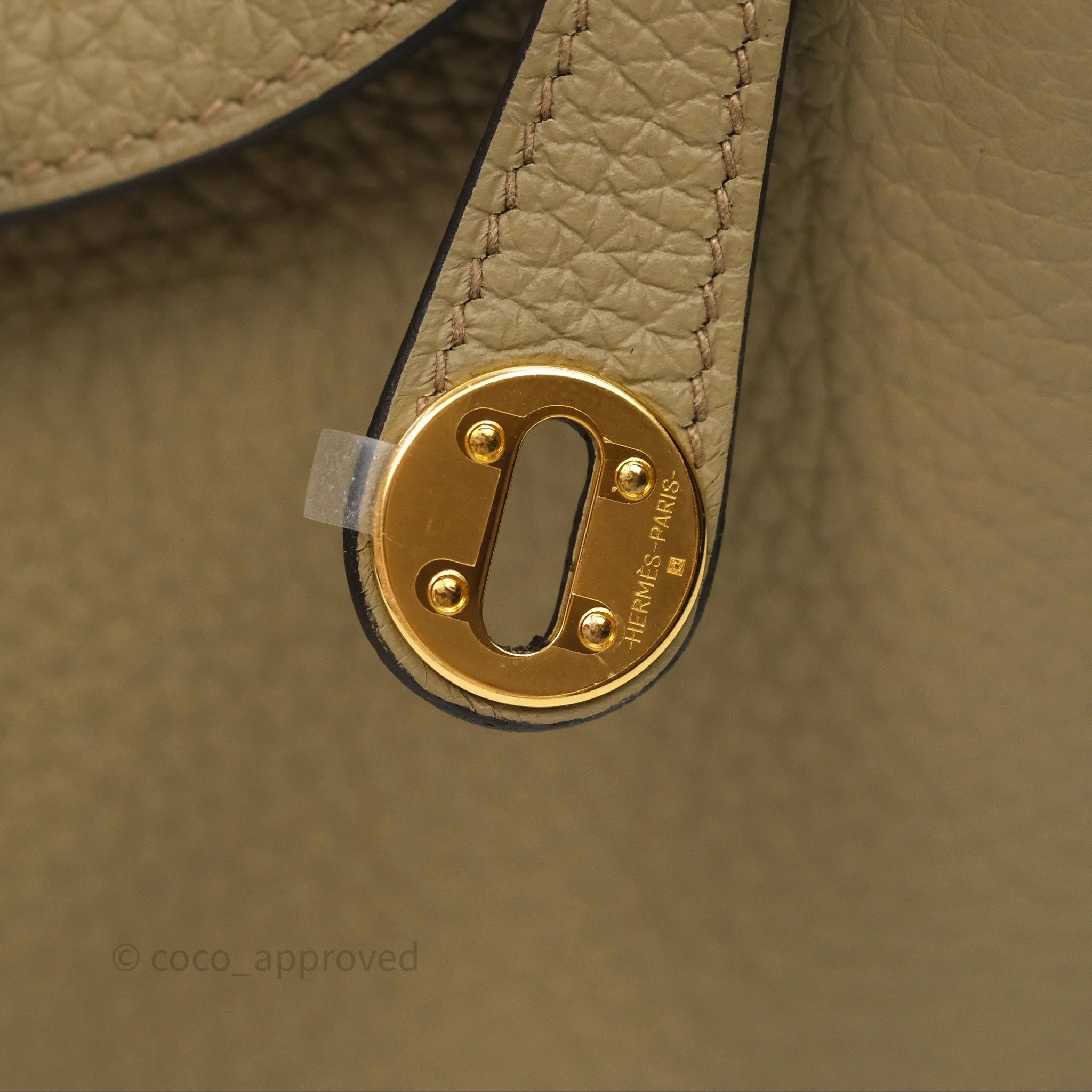 Herms Mini Lindy 20 Beige Marfa 8Q Clemence Gold Hardware