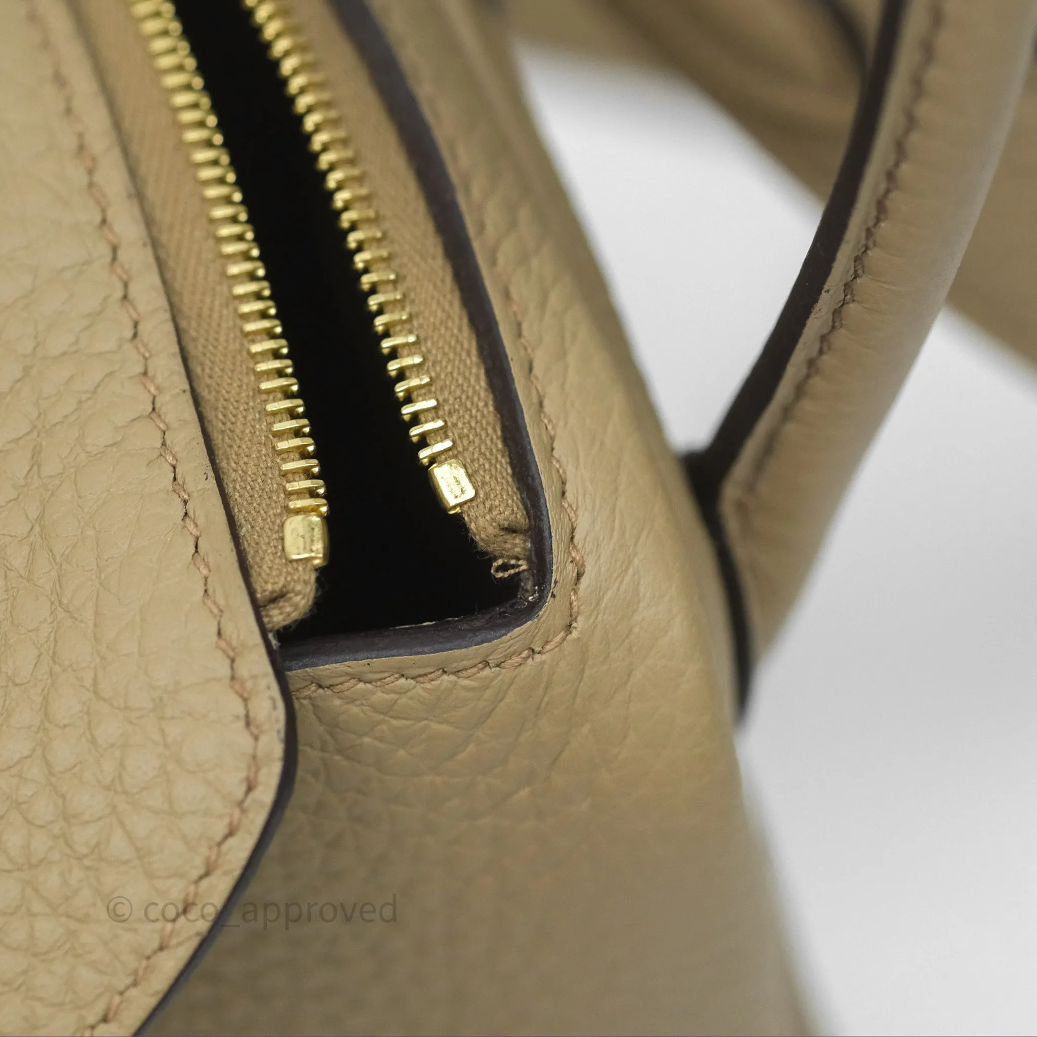 Herms Mini Lindy 20 Beige Marfa 8Q Clemence Gold Hardware