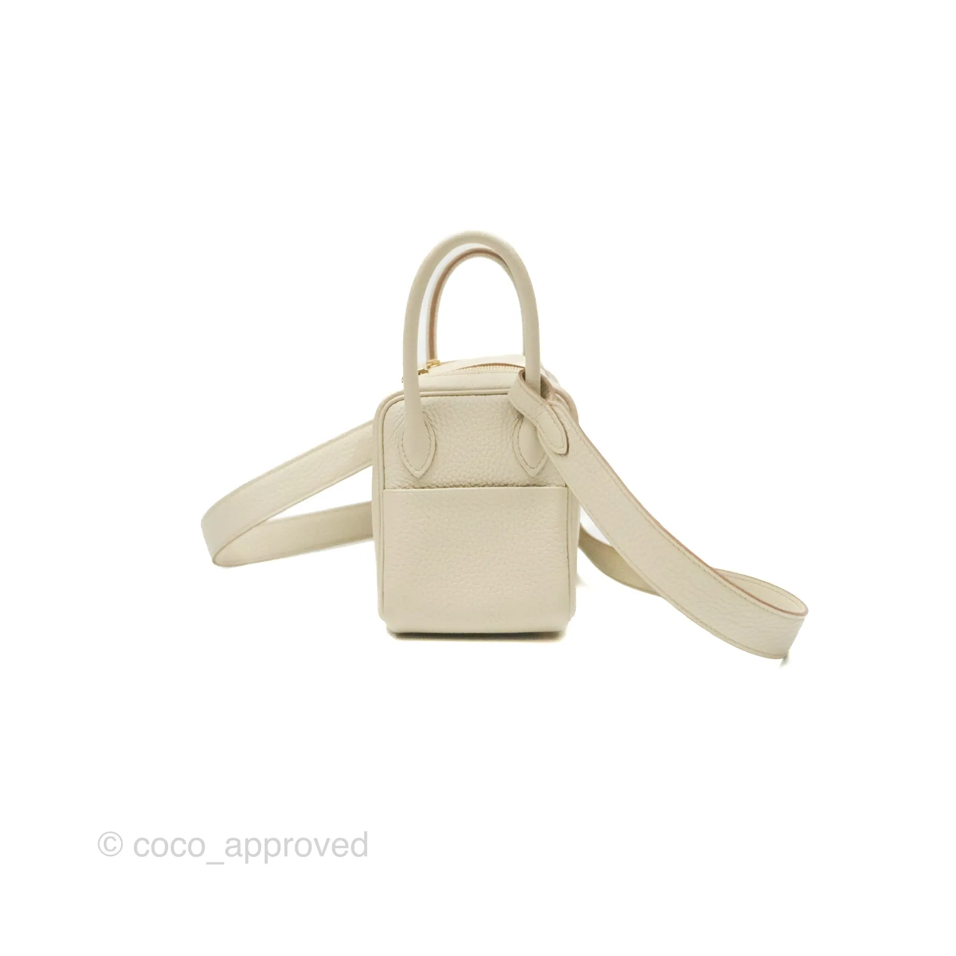 Herms Mini Lindy 20 Beton Clemence Gold Hardware