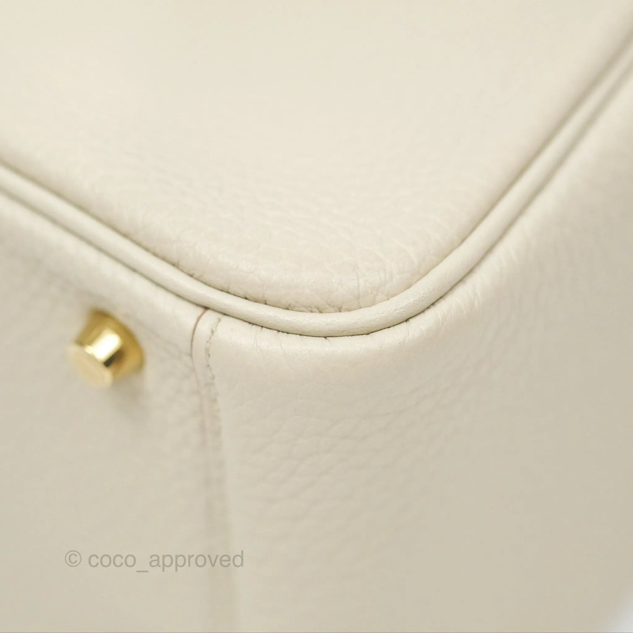 Herms Mini Lindy 20 Beton Clemence Gold Hardware