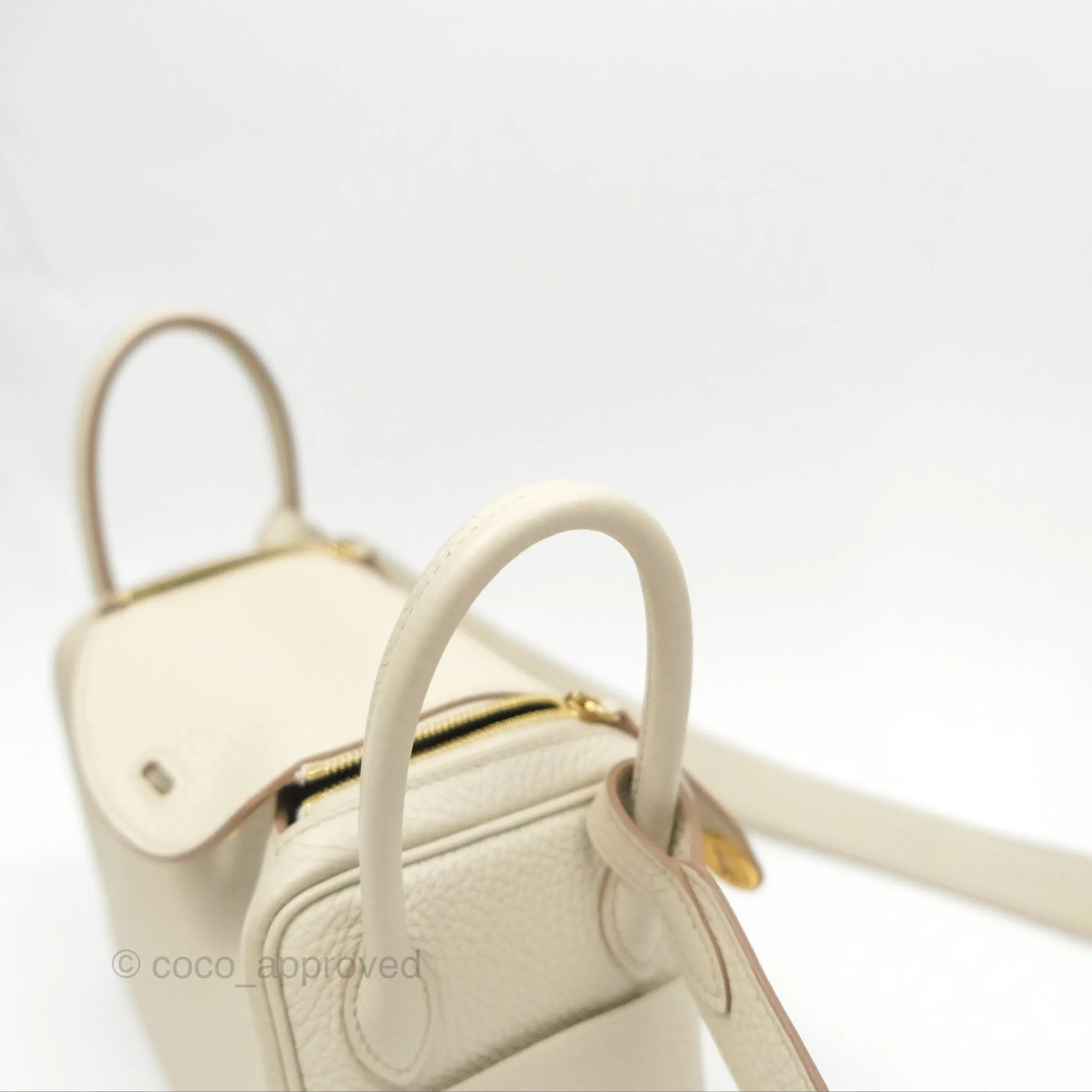 Herms Mini Lindy 20 Beton Clemence Gold Hardware