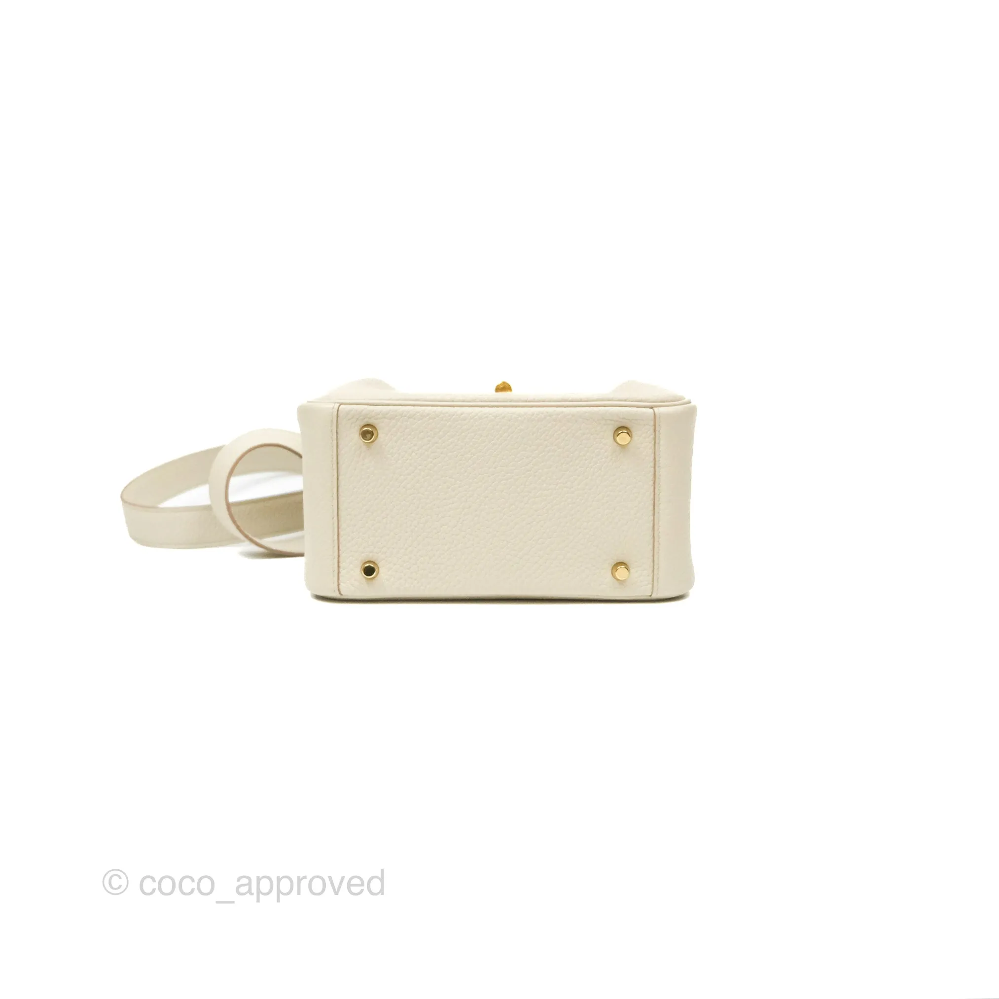 Herms Mini Lindy 20 Beton Clemence Gold Hardware