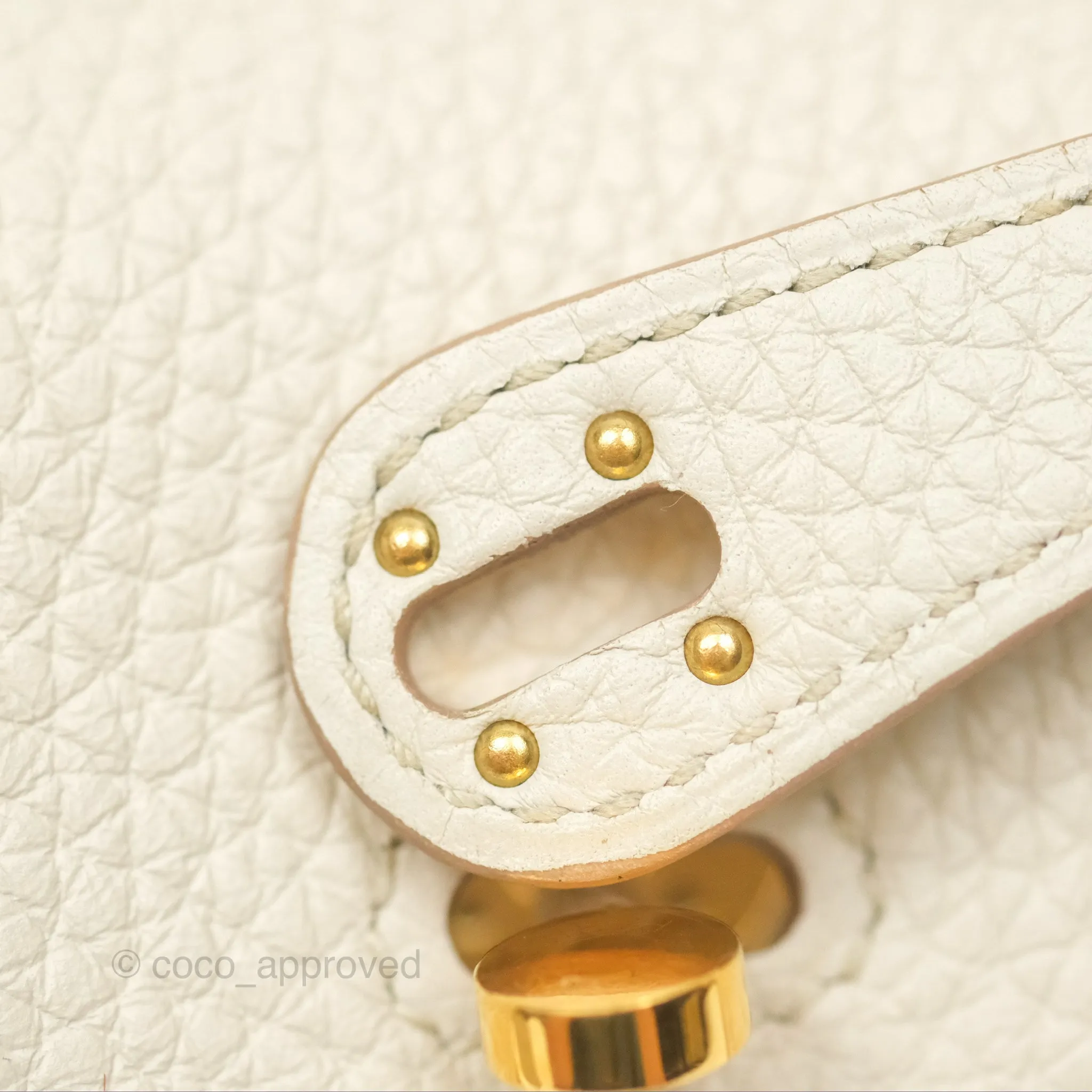 Herms Mini Lindy 20 Beton Clemence Gold Hardware