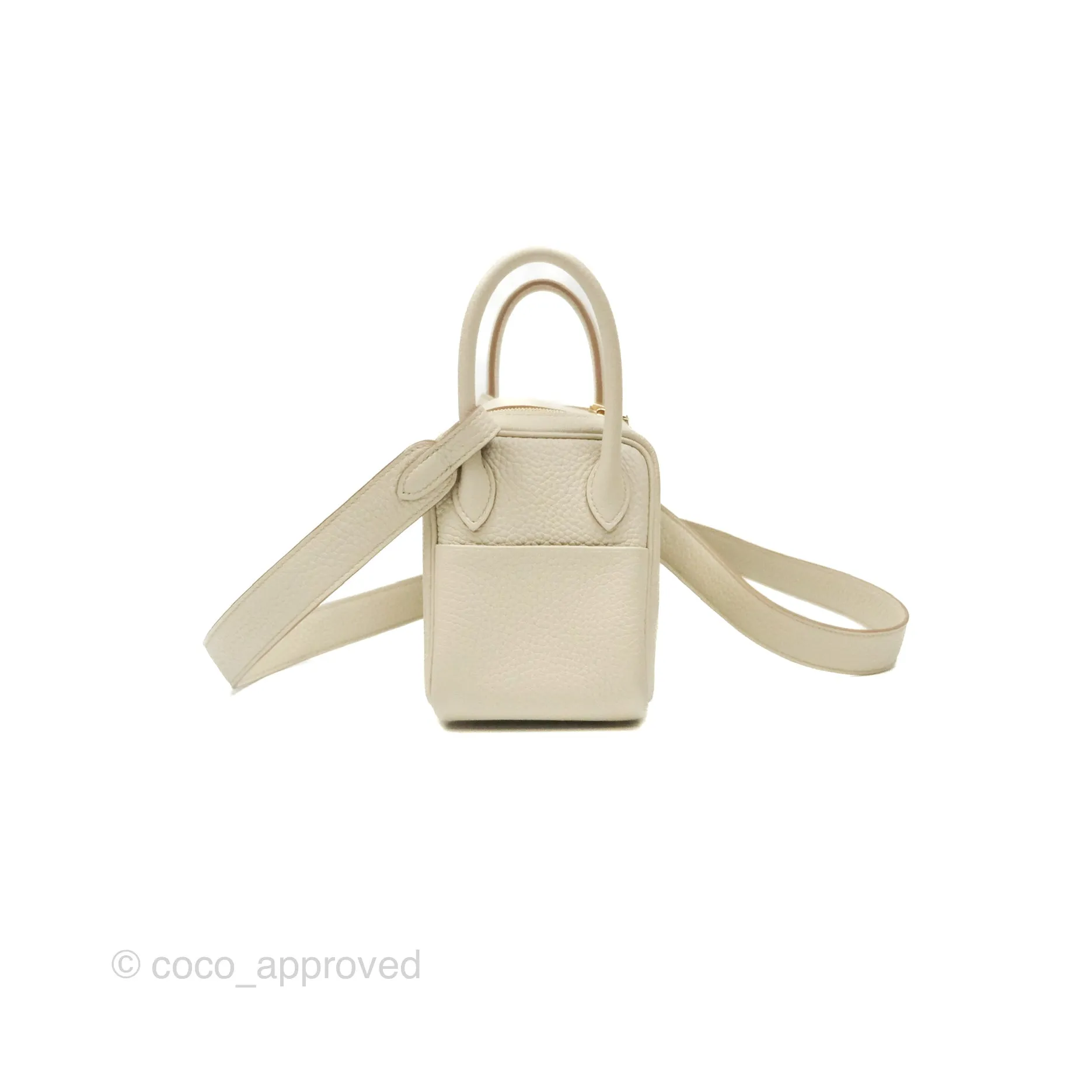 Herms Mini Lindy 20 Beton Clemence Gold Hardware