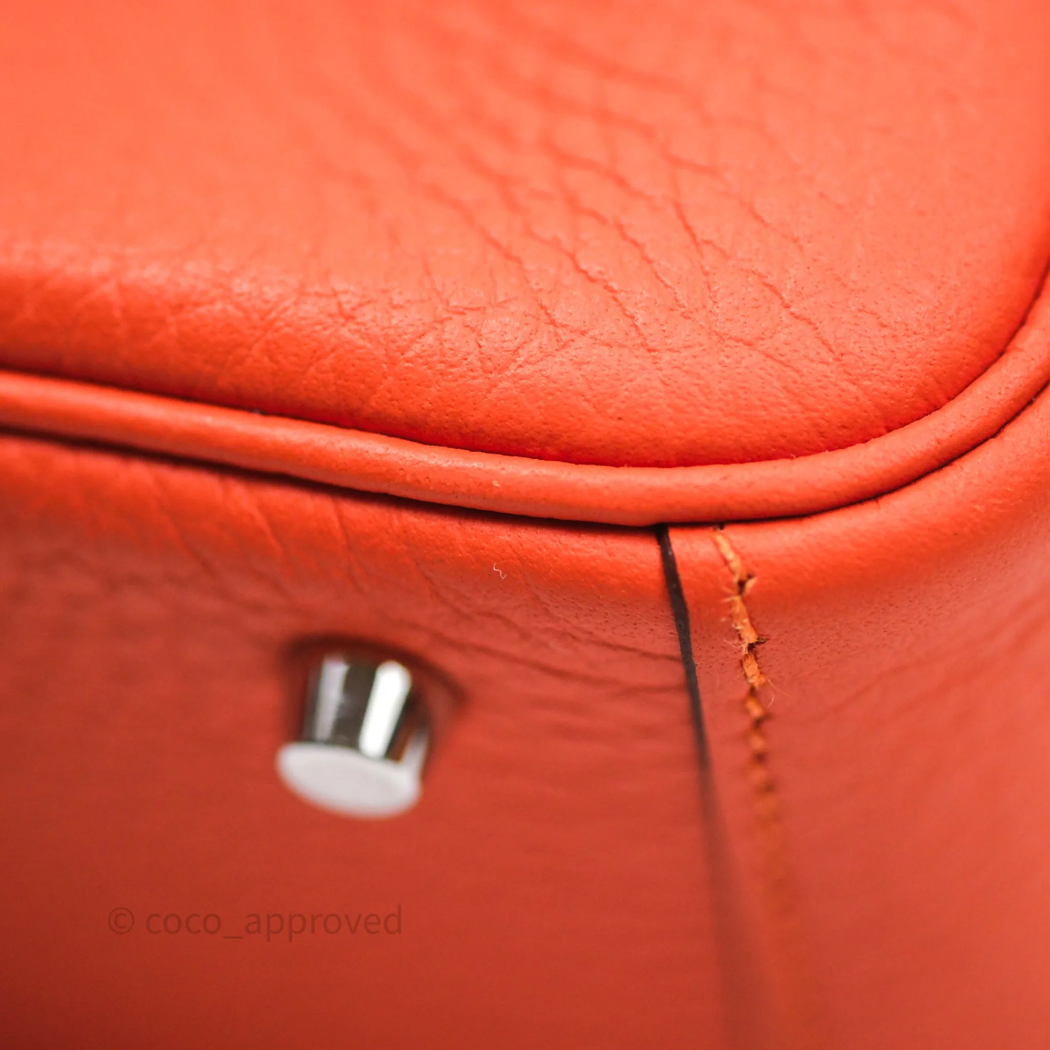 Herms Mini Lindy 20 Clemence Palladium Hardware
