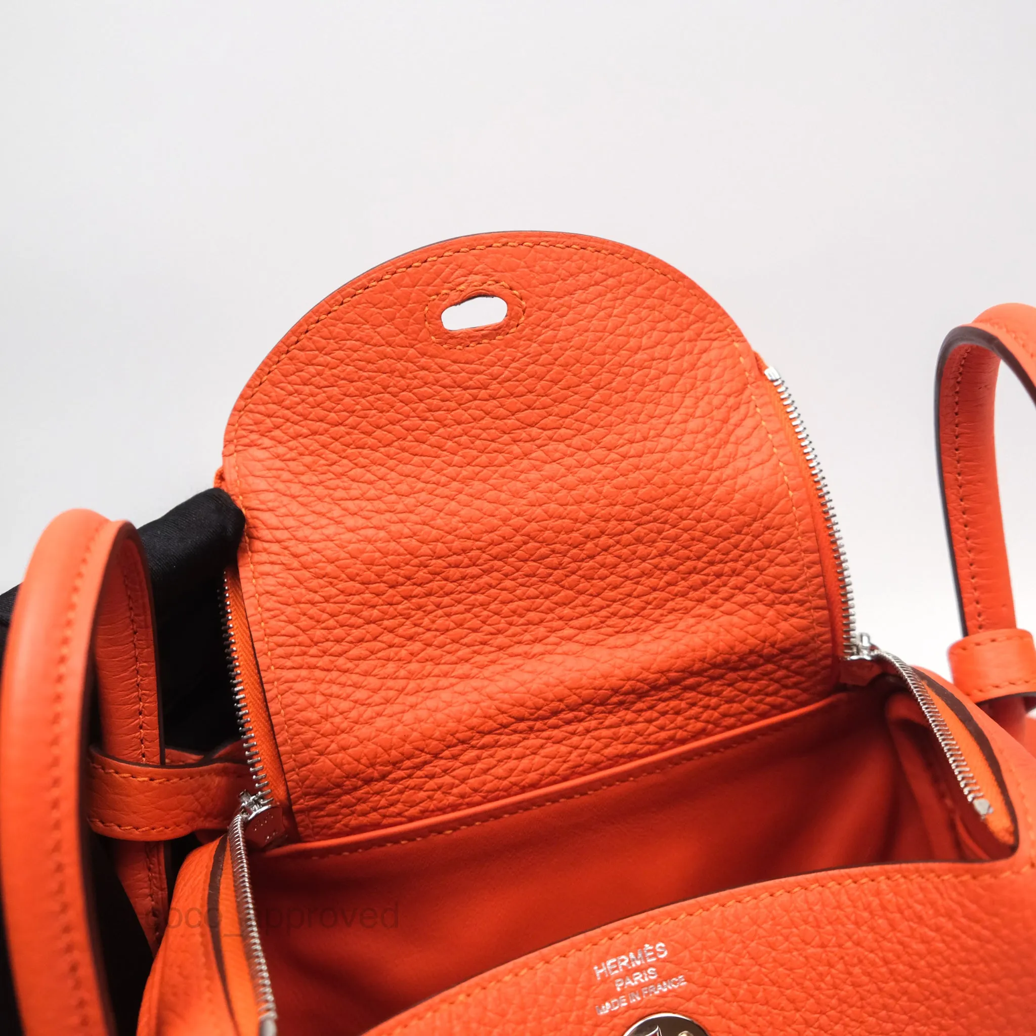 Herms Mini Lindy 20 Clemence Palladium Hardware