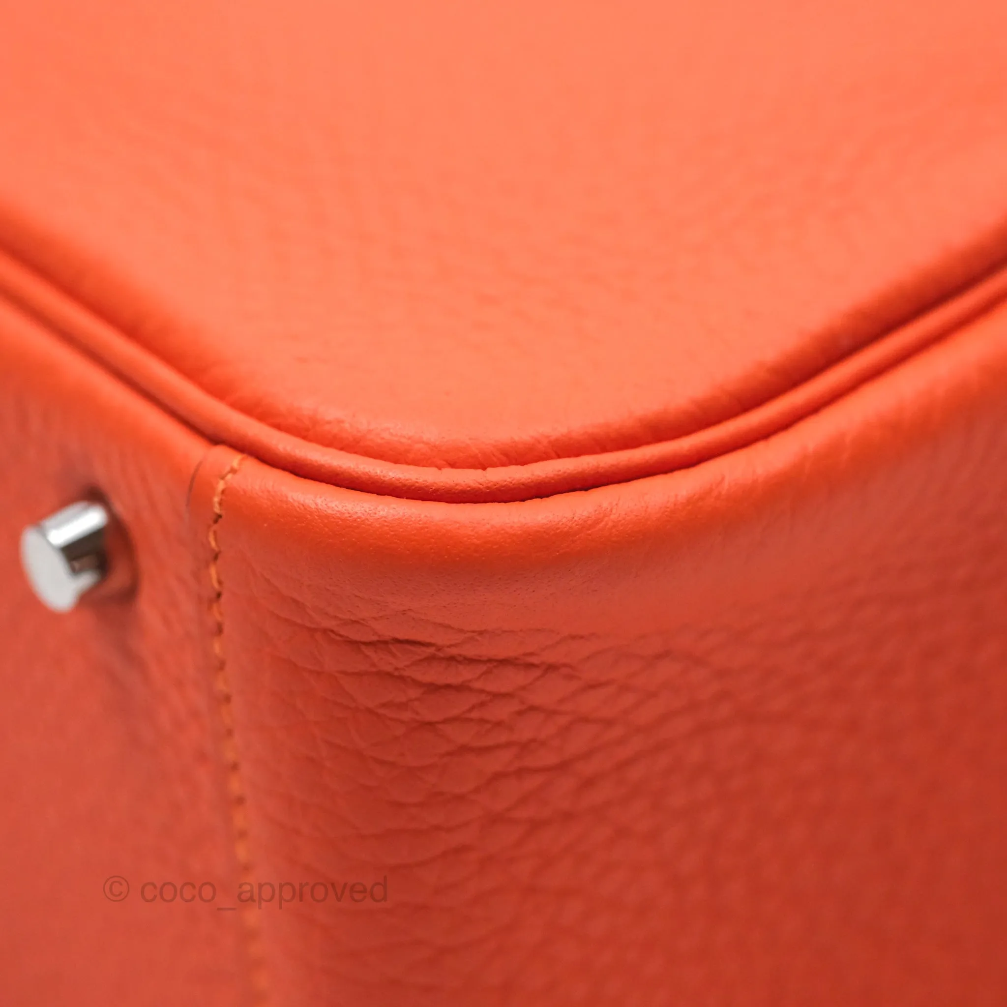 Herms Mini Lindy 20 Clemence Palladium Hardware