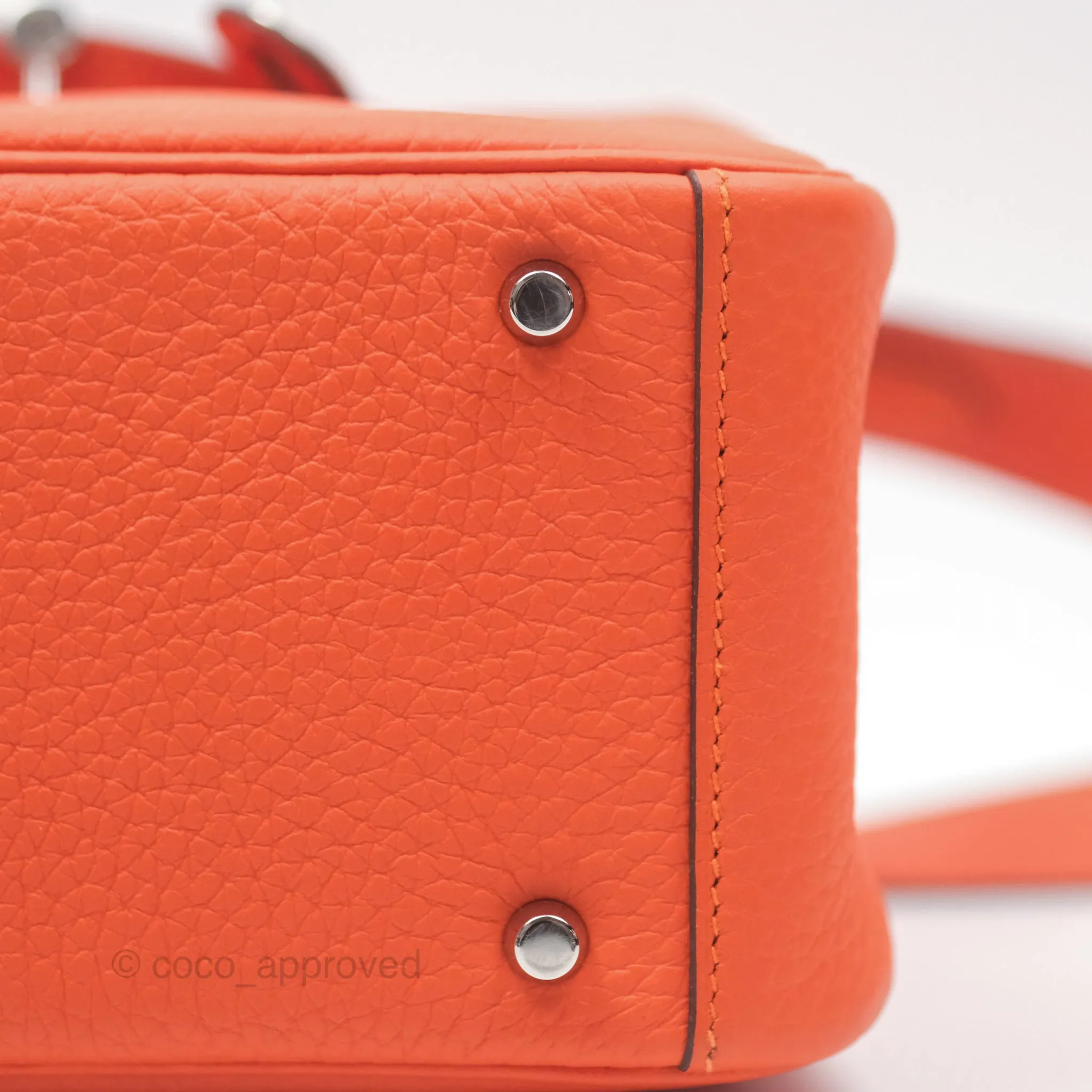 Herms Mini Lindy 20 Clemence Palladium Hardware