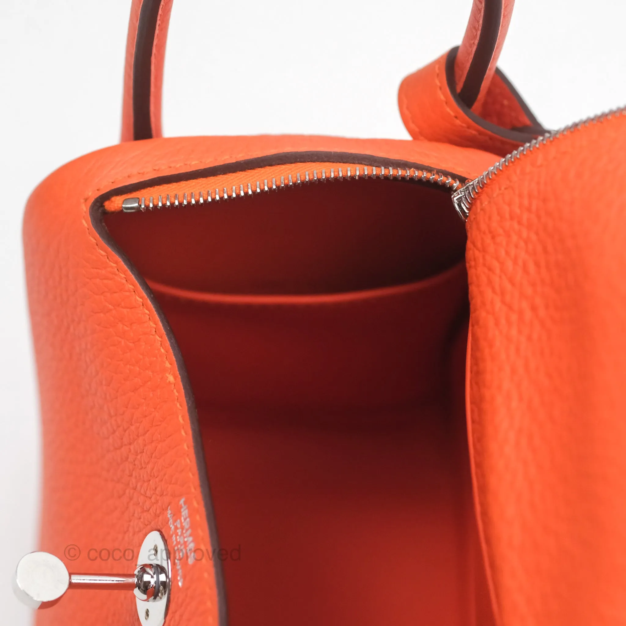 Herms Mini Lindy 20 Clemence Palladium Hardware