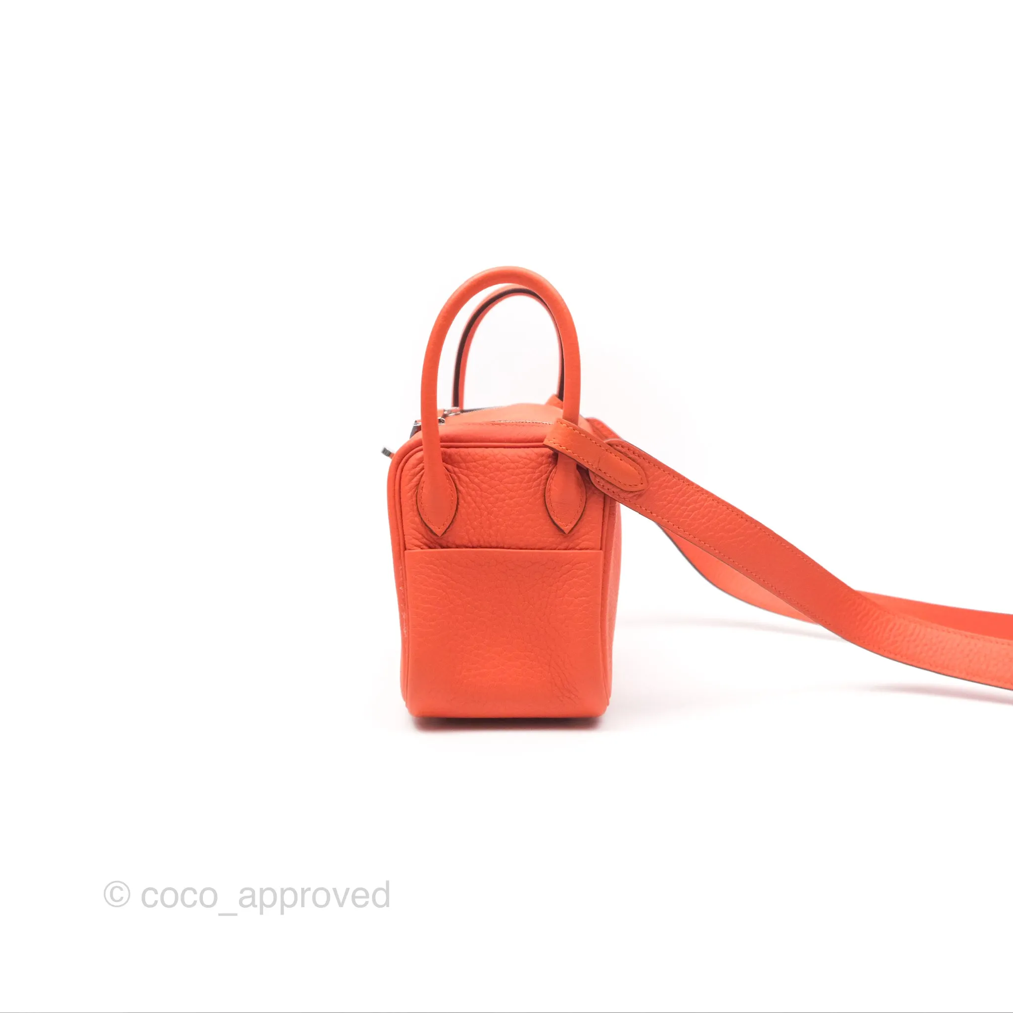 Herms Mini Lindy 20 Clemence Palladium Hardware