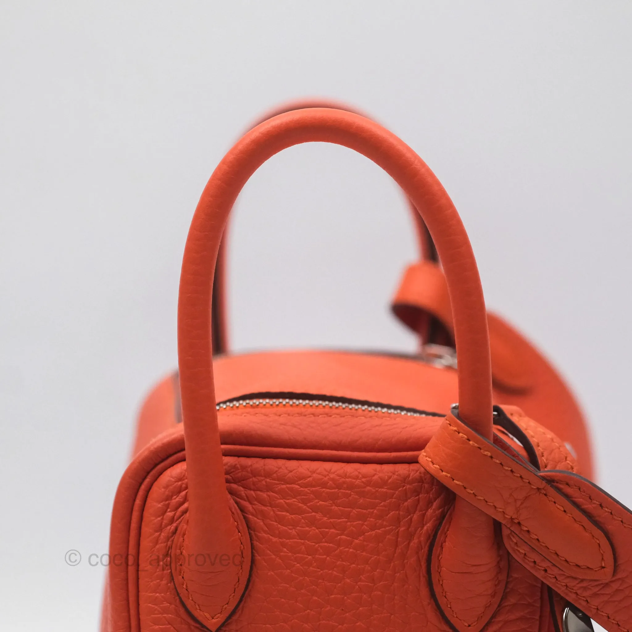 Herms Mini Lindy 20 Clemence Palladium Hardware