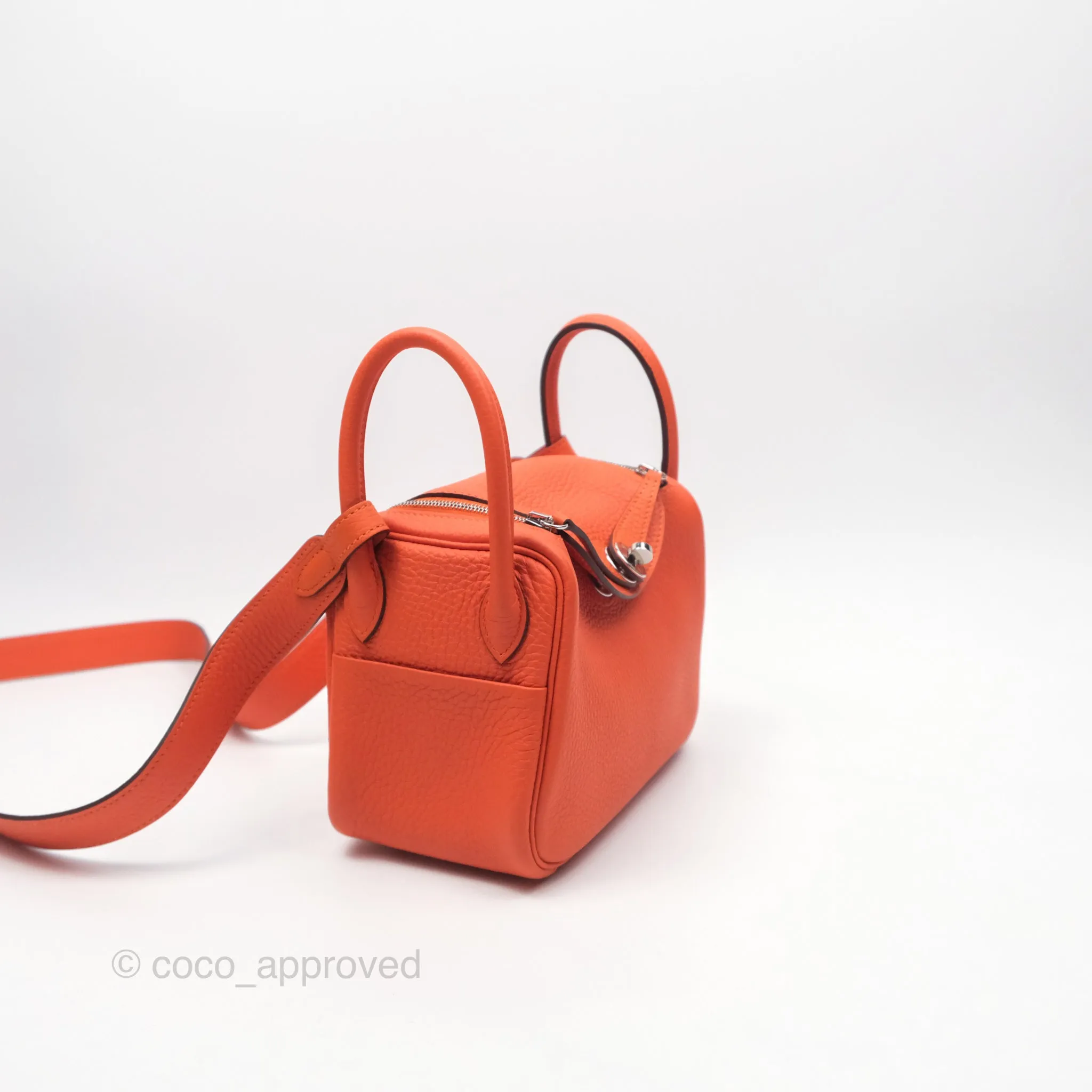 Herms Mini Lindy 20 Clemence Palladium Hardware