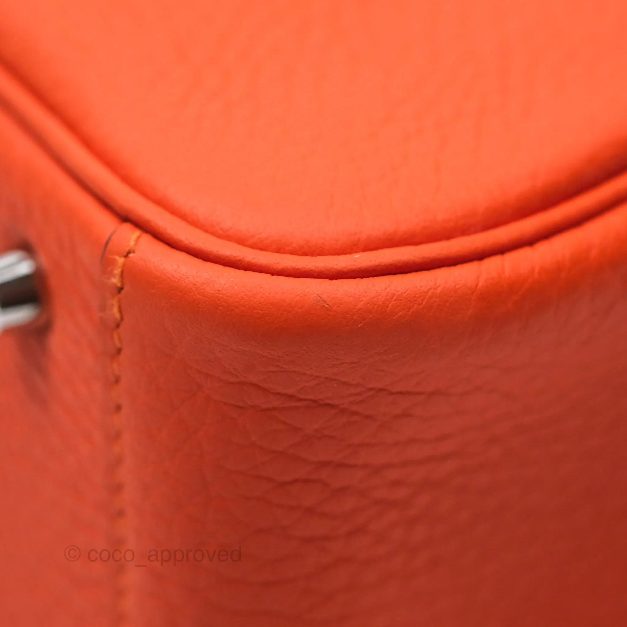 Herms Mini Lindy 20 Clemence Palladium Hardware
