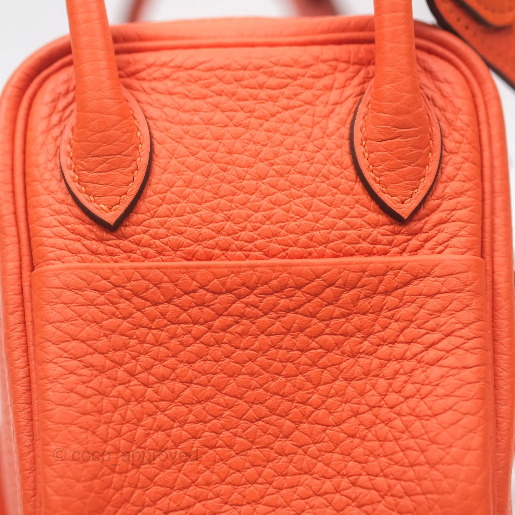 Herms Mini Lindy 20 Clemence Palladium Hardware