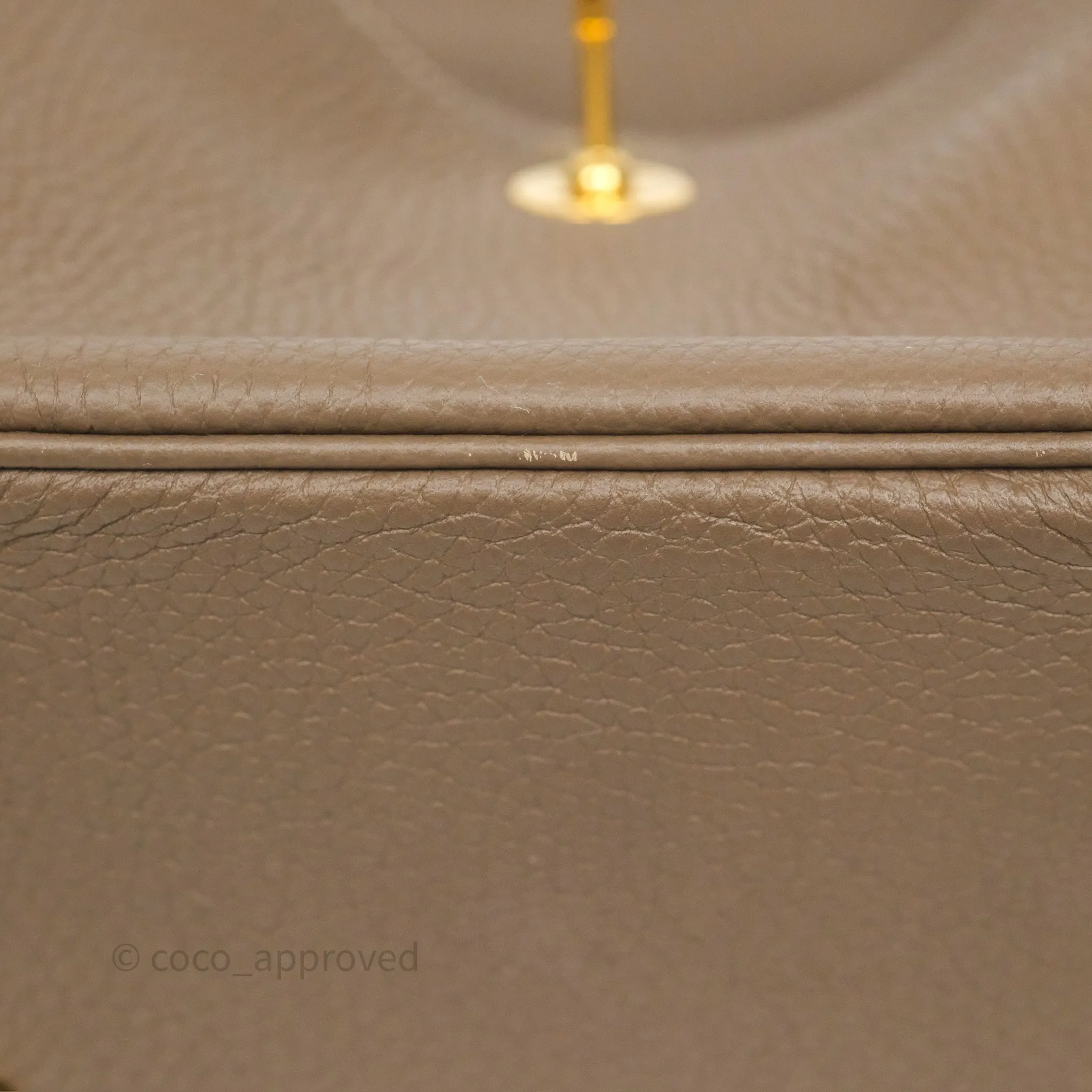 Herms Mini Lindy 20 Etoupe 18 Clemence Gold Hardware