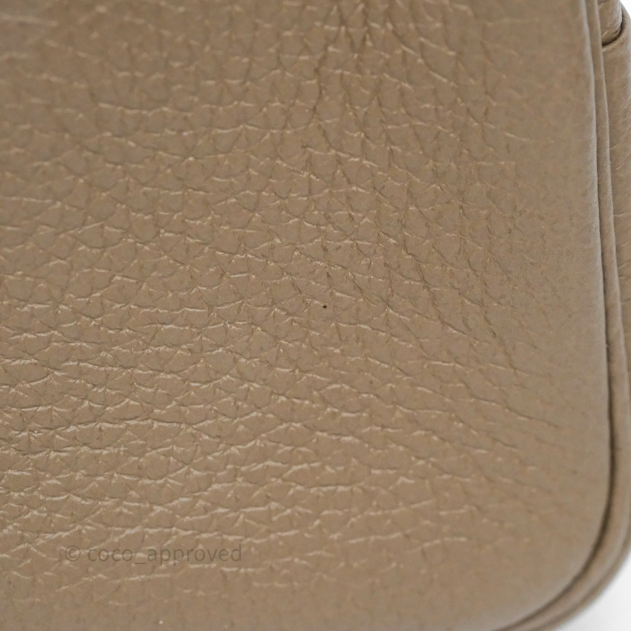 Herms Mini Lindy 20 Etoupe 18 Clemence Palladium Hardware