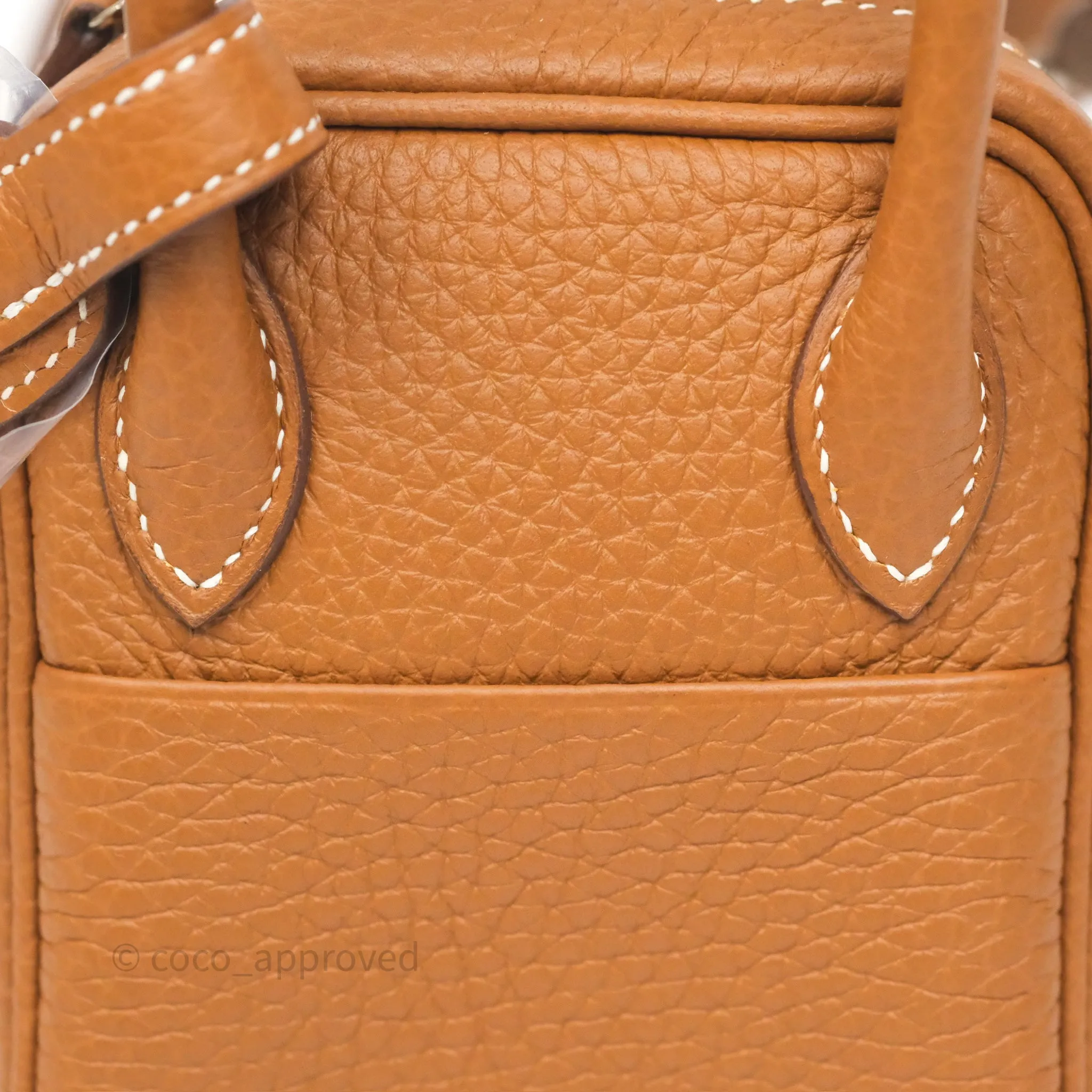 Herms Mini Lindy 20 Gold 37 Clemence Palladium Hardware