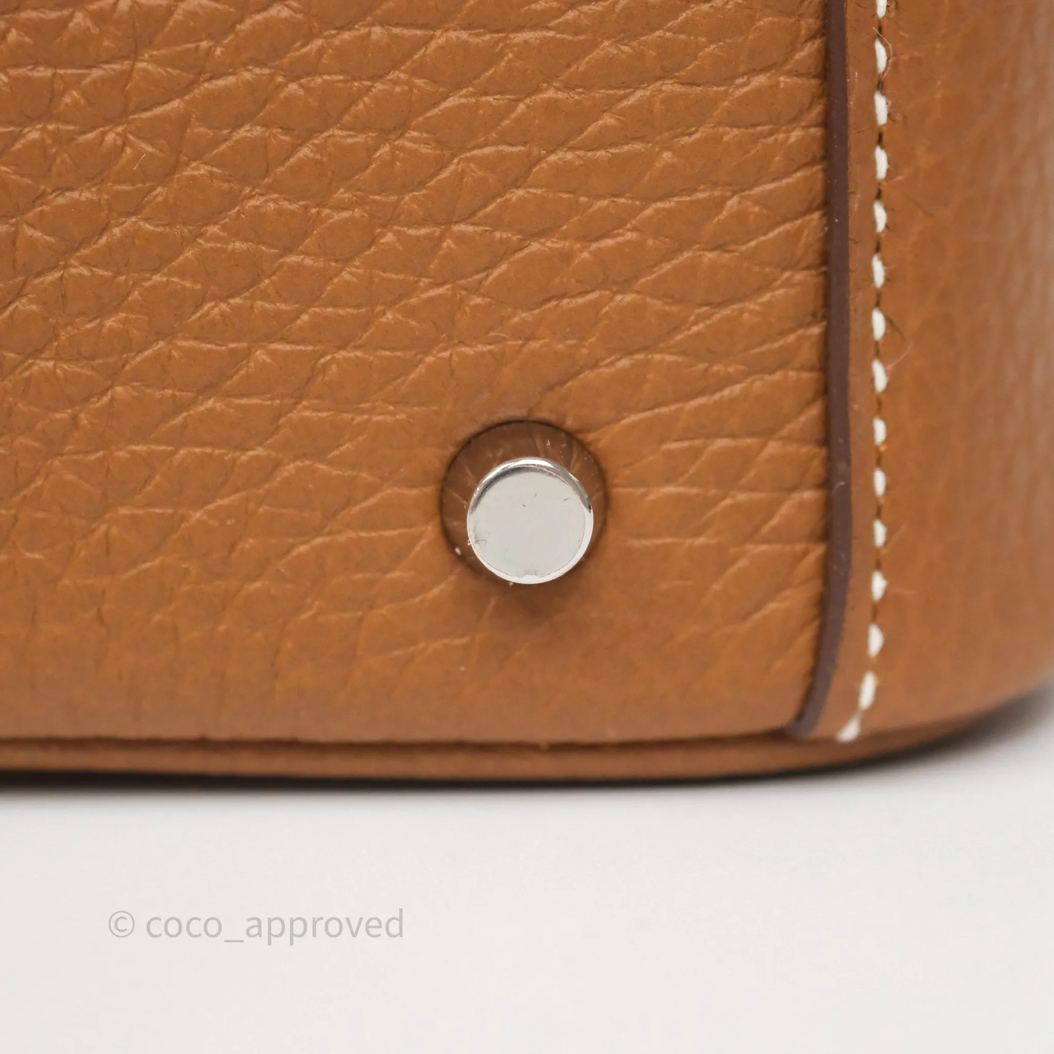 Herms Mini Lindy 20 Gold 37 Clemence Palladium Hardware