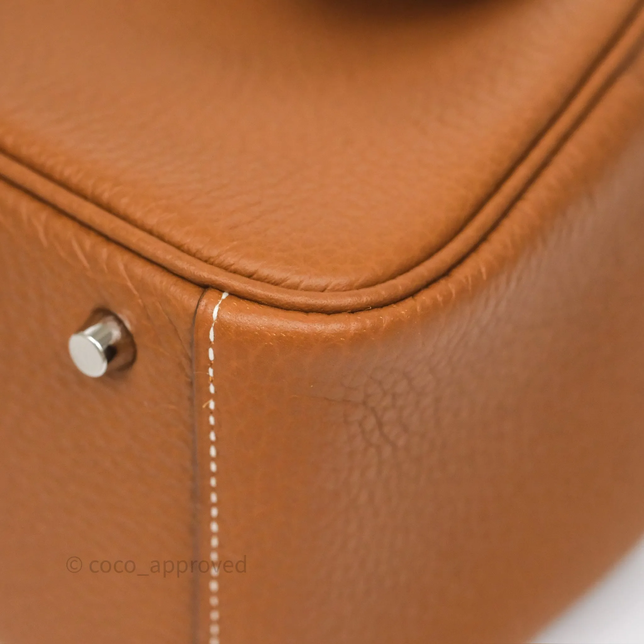Herms Mini Lindy 20 Gold 37 Clemence Palladium Hardware