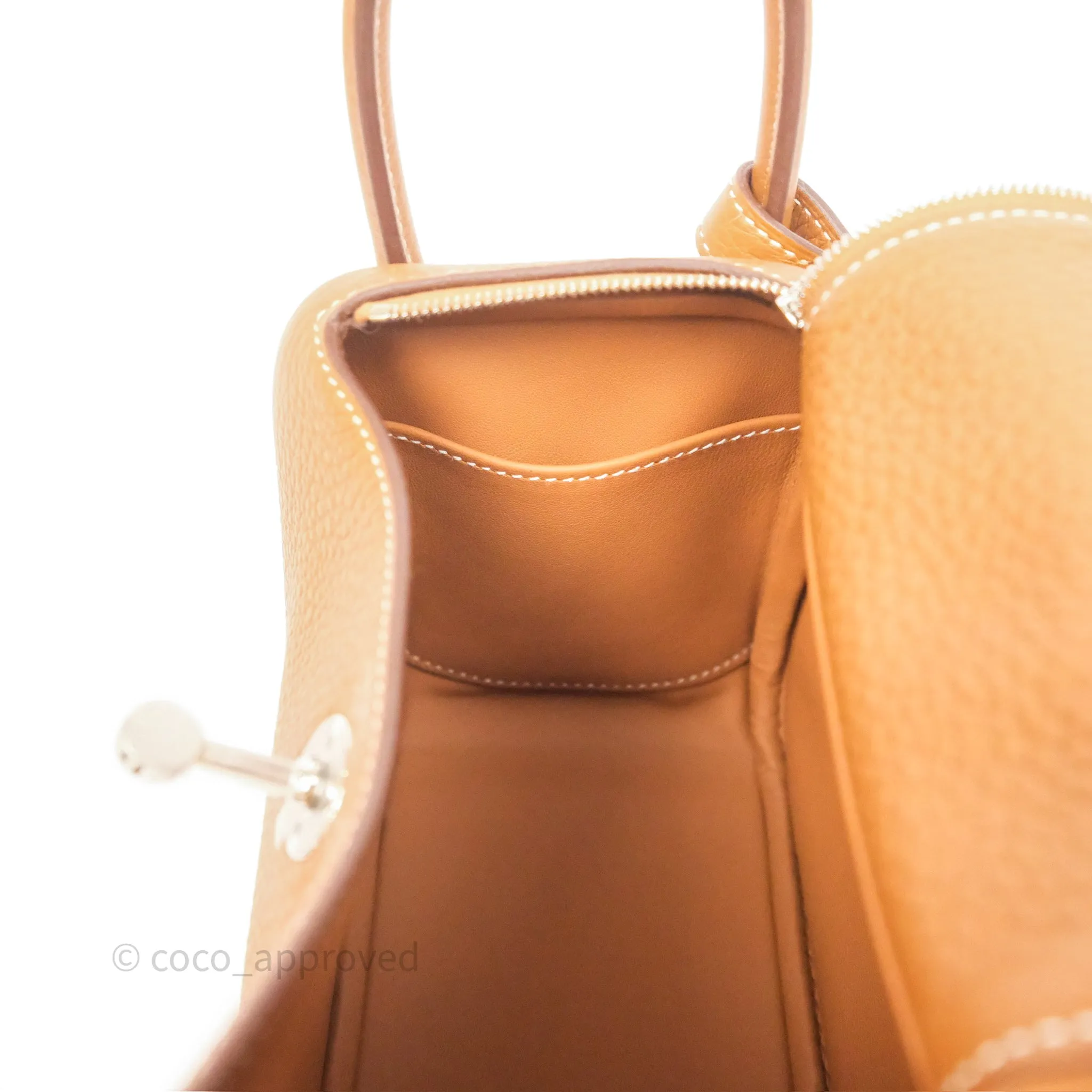 Herms Mini Lindy 20 Gold 37 Clemence Palladium Hardware