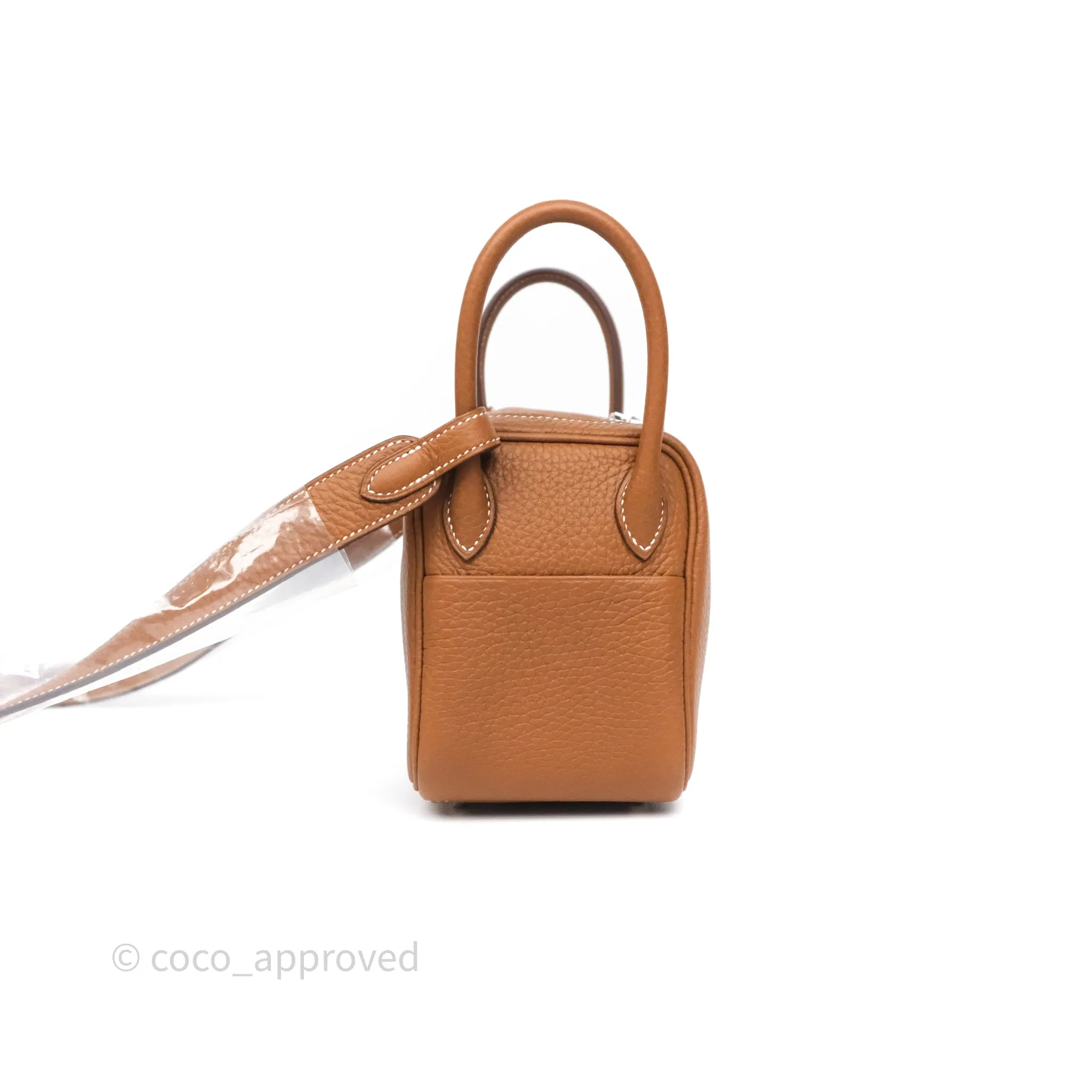 Herms Mini Lindy 20 Gold 37 Clemence Palladium Hardware