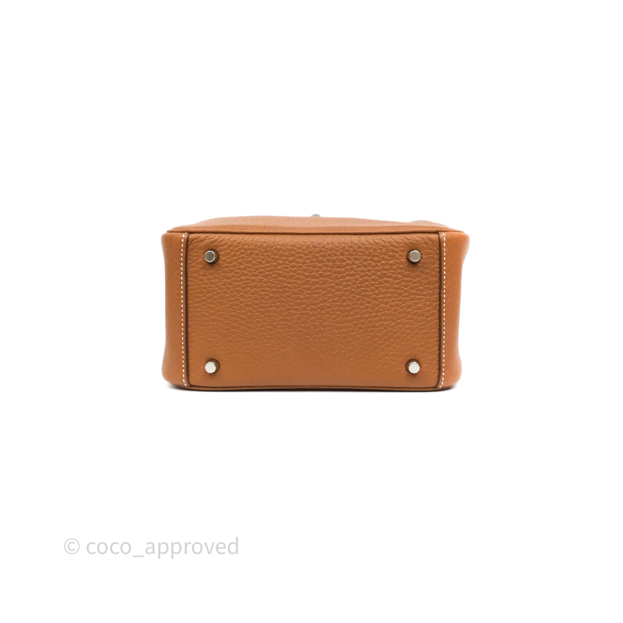Herms Mini Lindy 20 Gold 37 Clemence Palladium Hardware