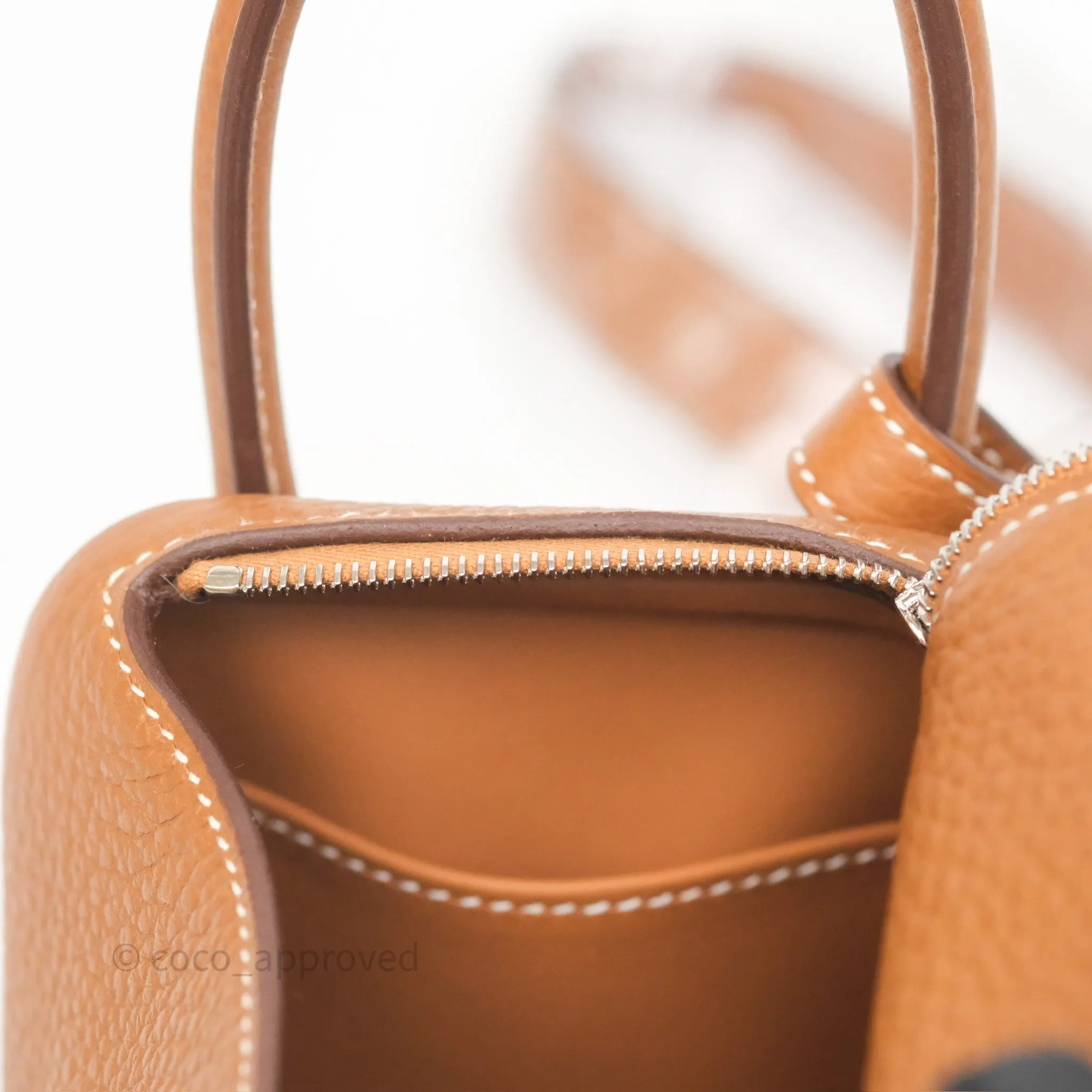 Herms Mini Lindy 20 Gold 37 Clemence Palladium Hardware