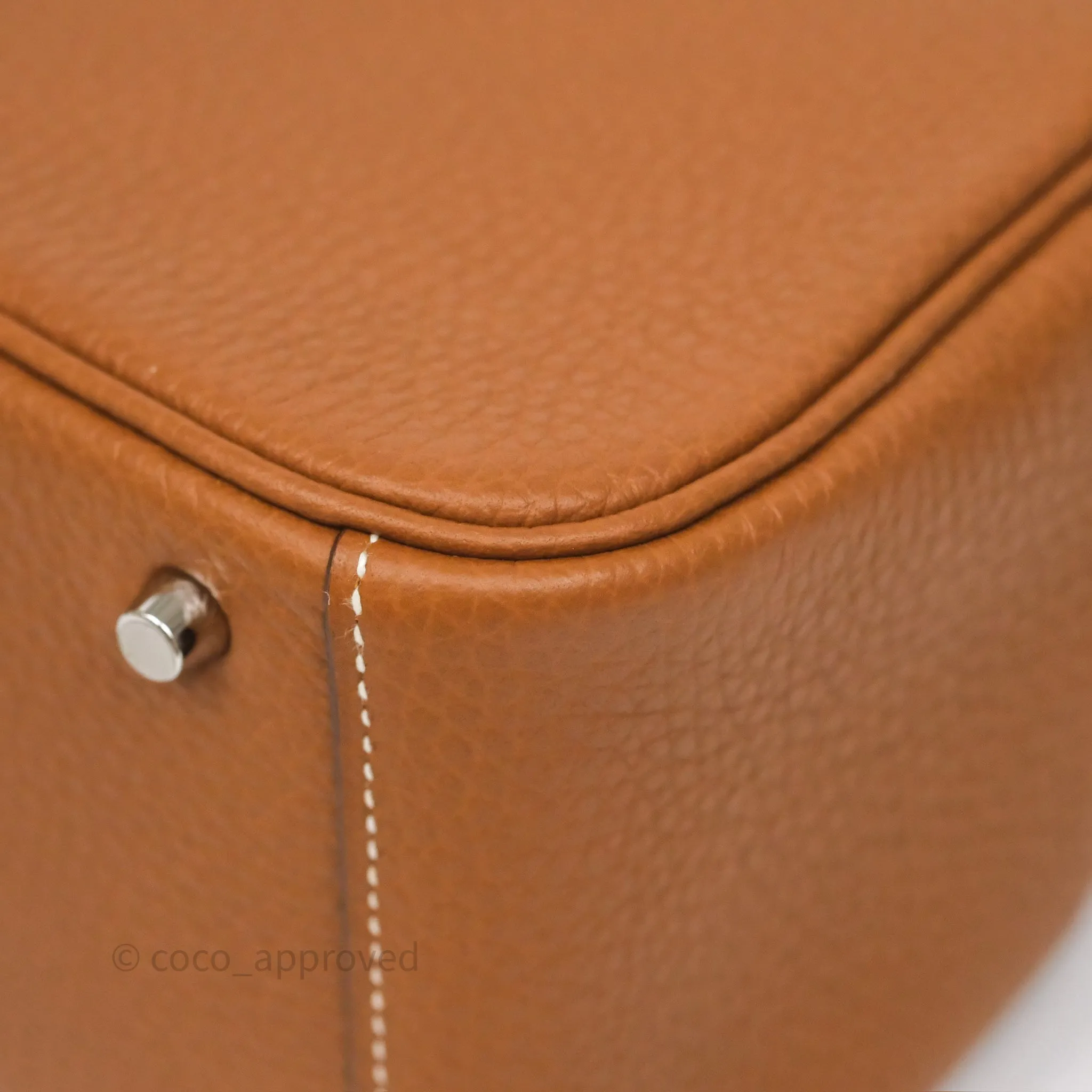 Herms Mini Lindy 20 Gold 37 Clemence Palladium Hardware