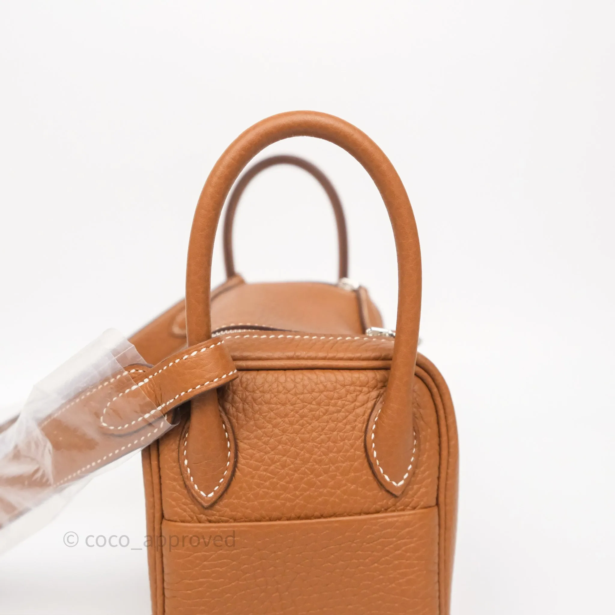 Herms Mini Lindy 20 Gold 37 Clemence Palladium Hardware