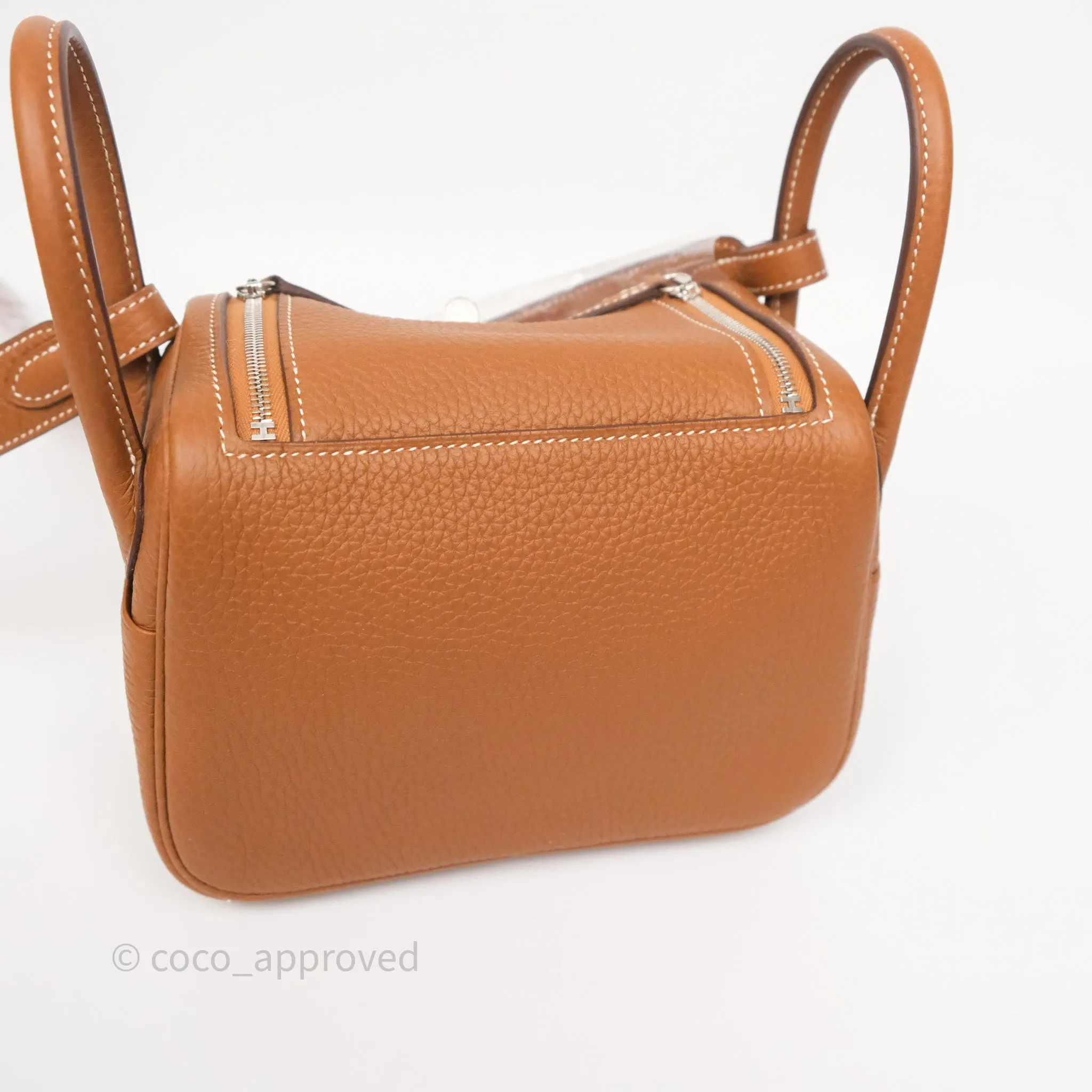 Herms Mini Lindy 20 Gold 37 Clemence Palladium Hardware