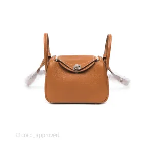 Herms Mini Lindy 20 Gold 37 Clemence Palladium Hardware