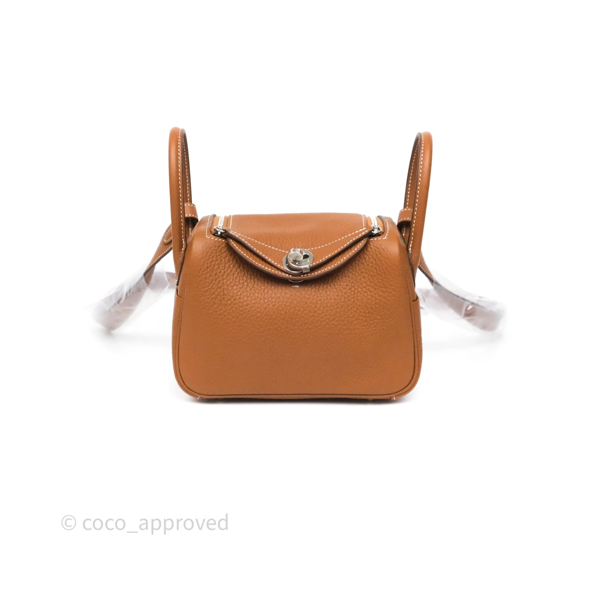 Herms Mini Lindy 20 Gold 37 Clemence Palladium Hardware