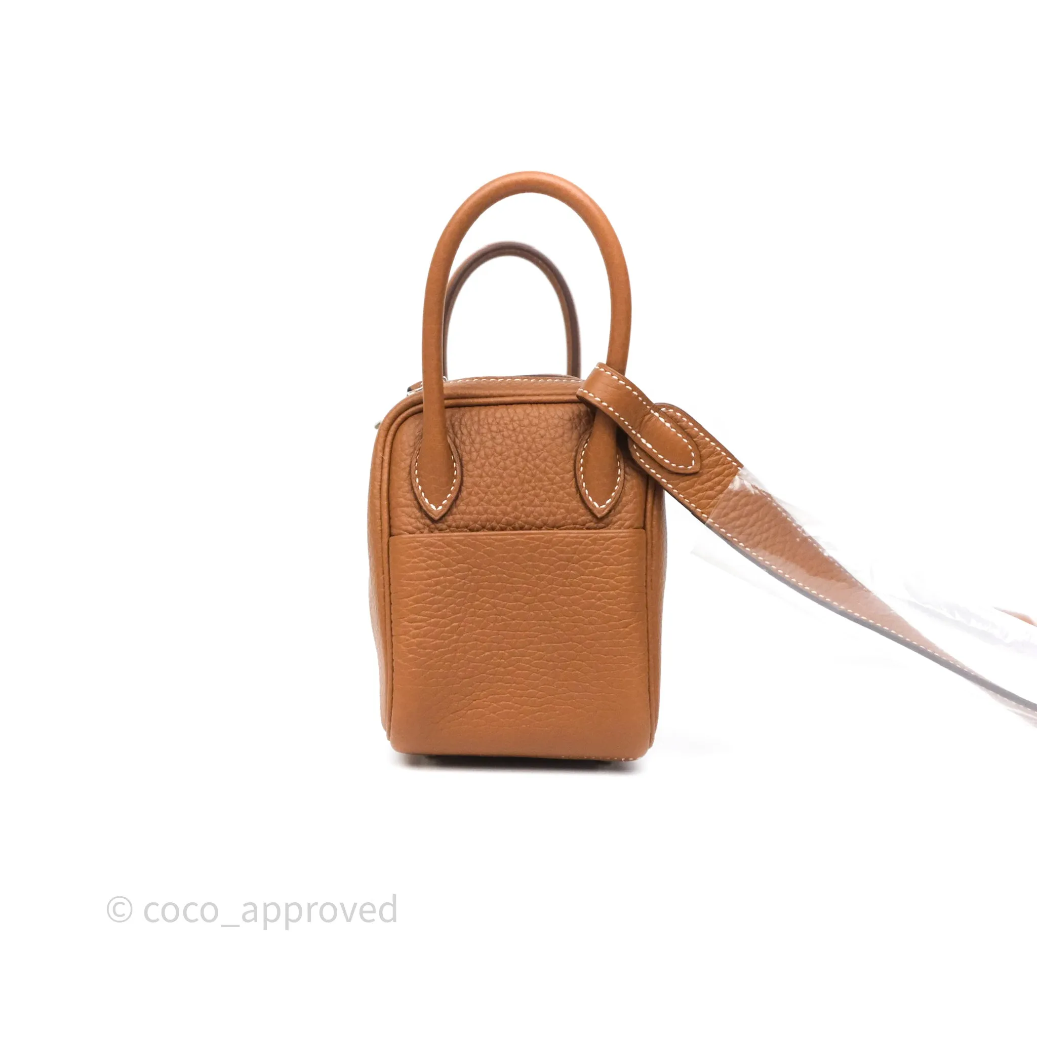 Herms Mini Lindy 20 Gold 37 Clemence Palladium Hardware