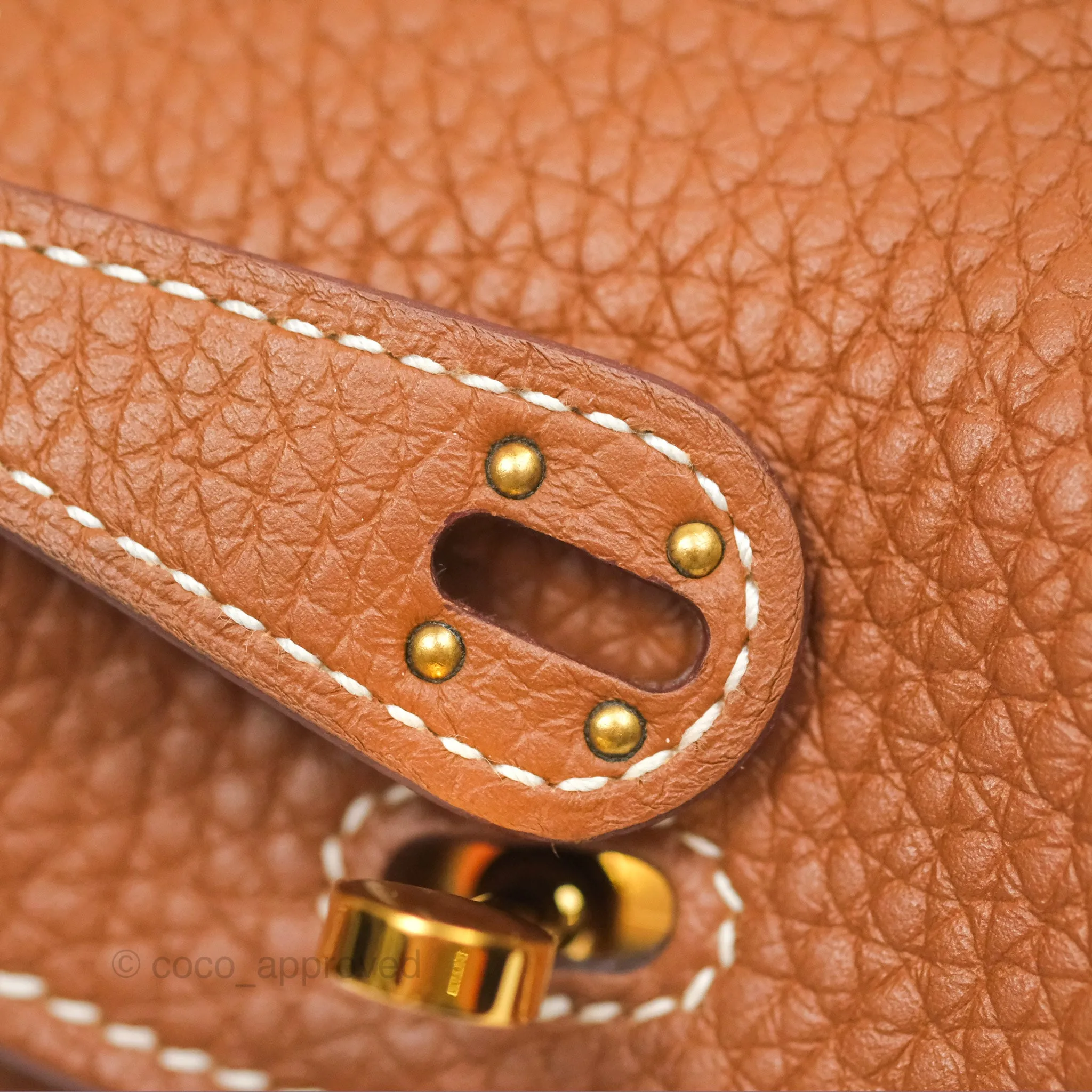 Herms Mini Lindy 20 Gold Clemence Gold Hardware