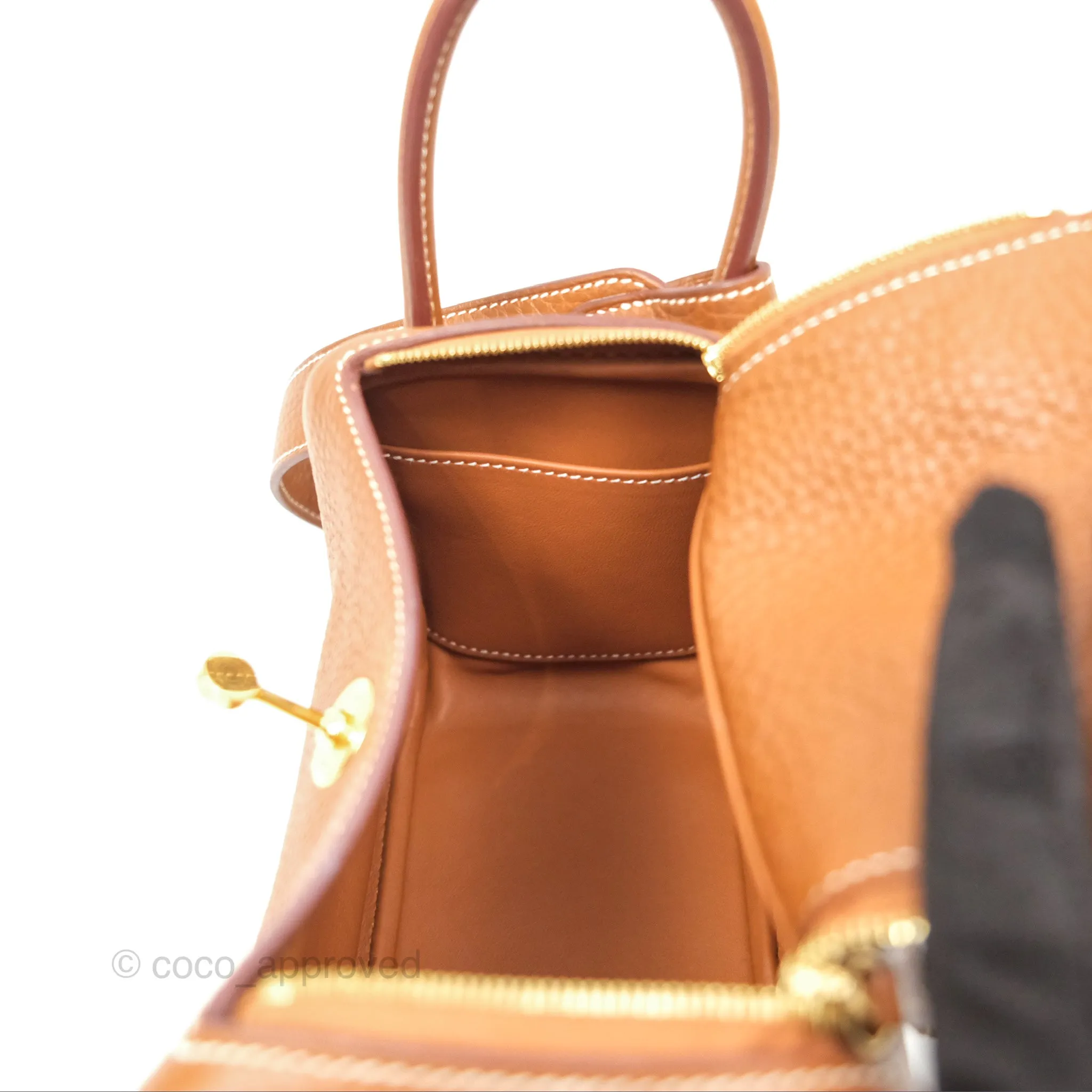 Herms Mini Lindy 20 Gold Clemence Gold Hardware
