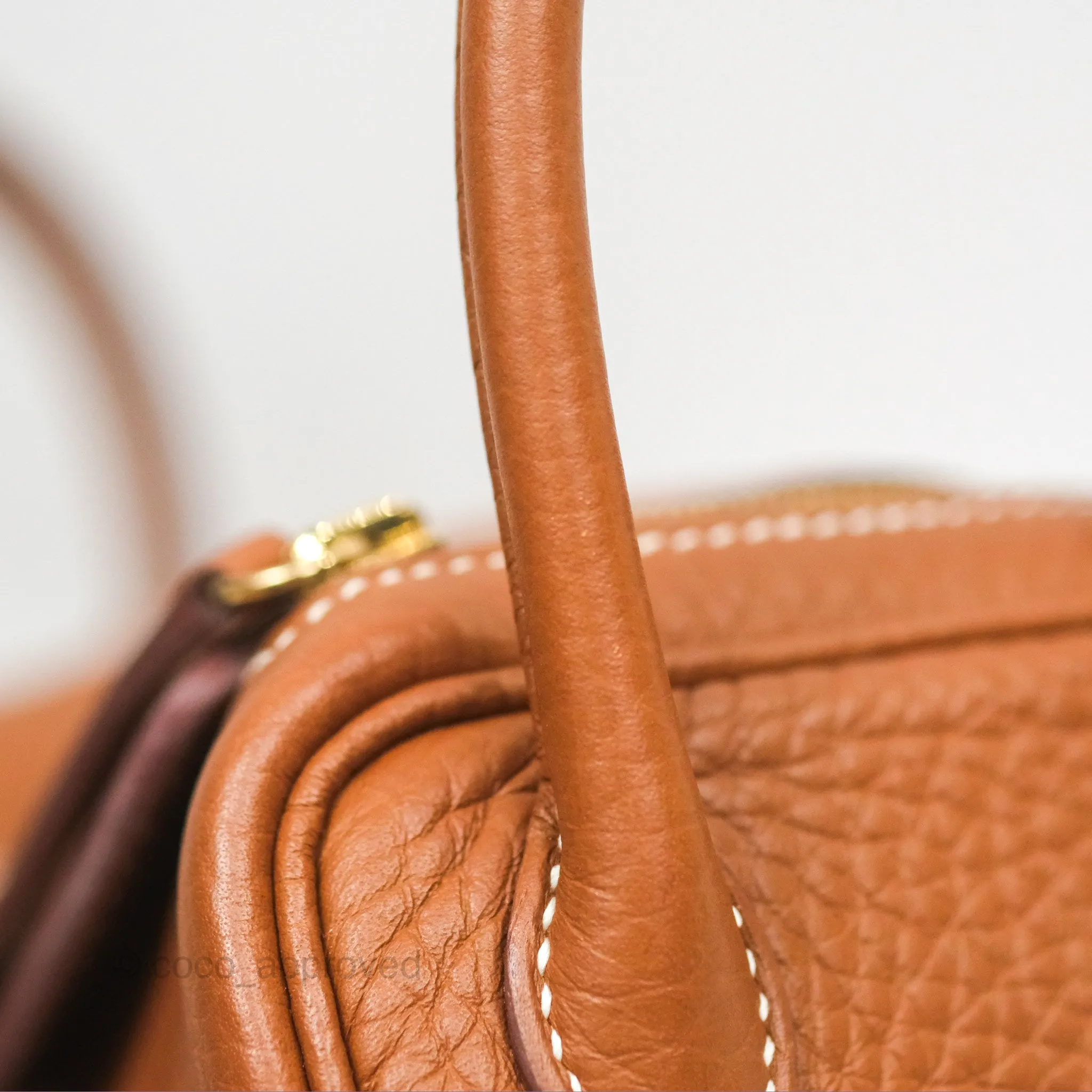 Herms Mini Lindy 20 Gold Clemence Gold Hardware