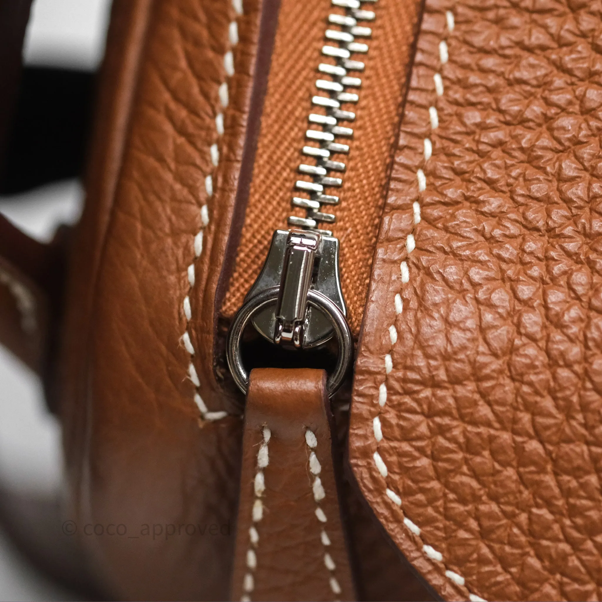 Herms Mini Lindy 20 Gold Clemence Palladium Hardware