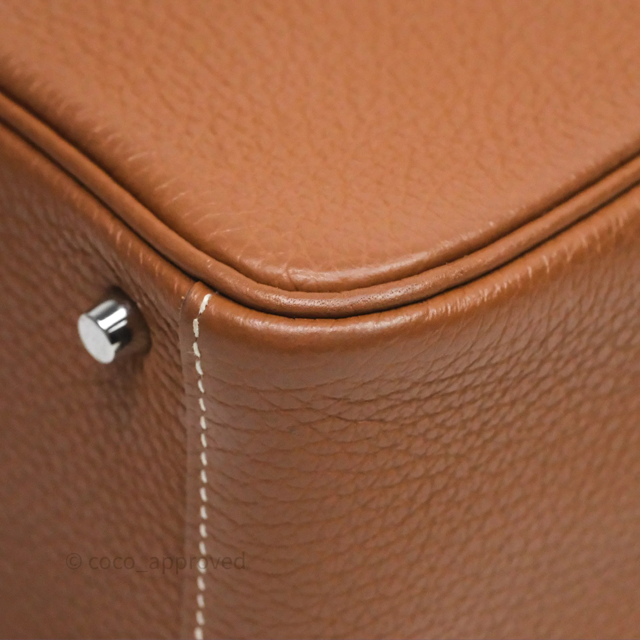 Herms Mini Lindy 20 Gold Clemence Palladium Hardware