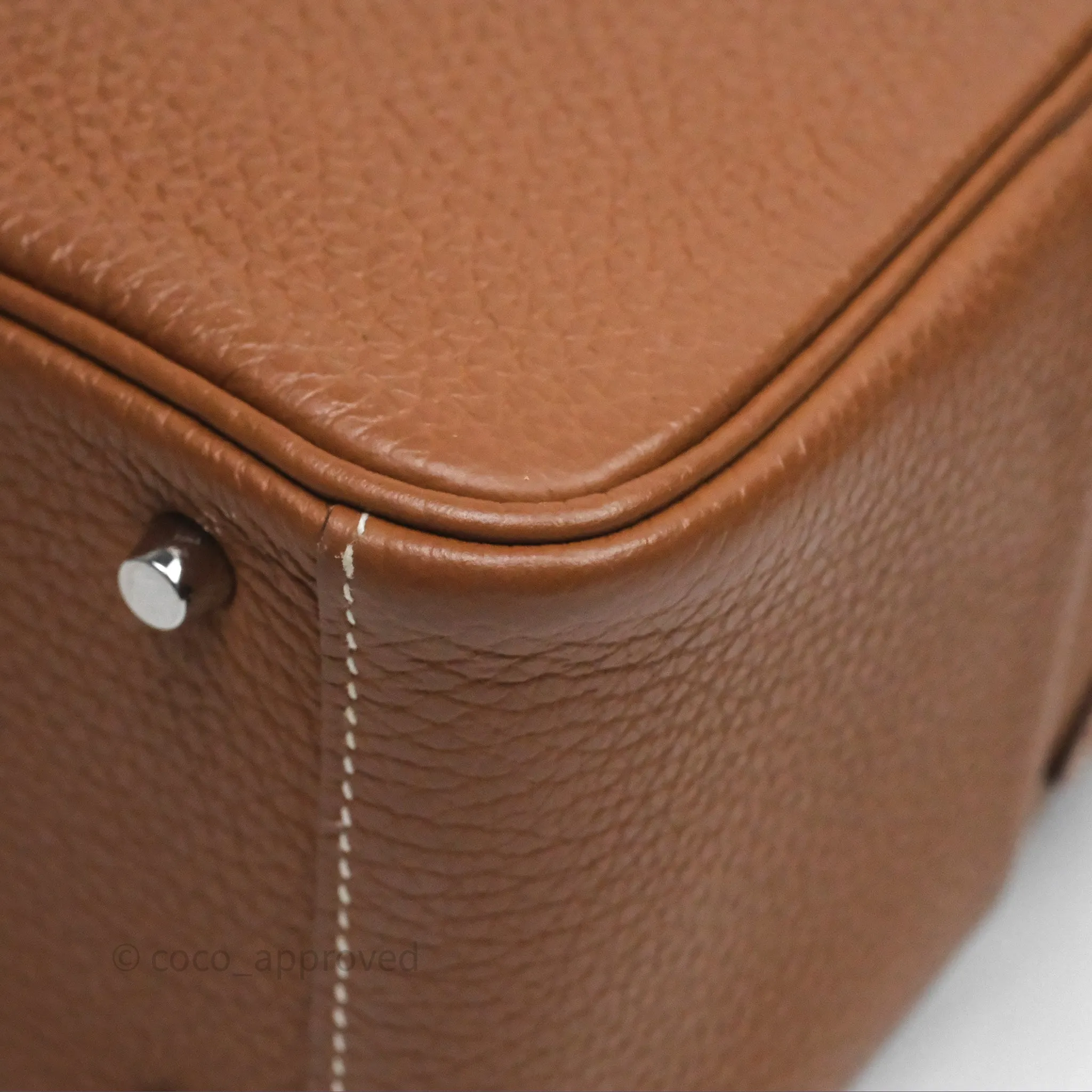 Herms Mini Lindy 20 Gold Clemence Palladium Hardware
