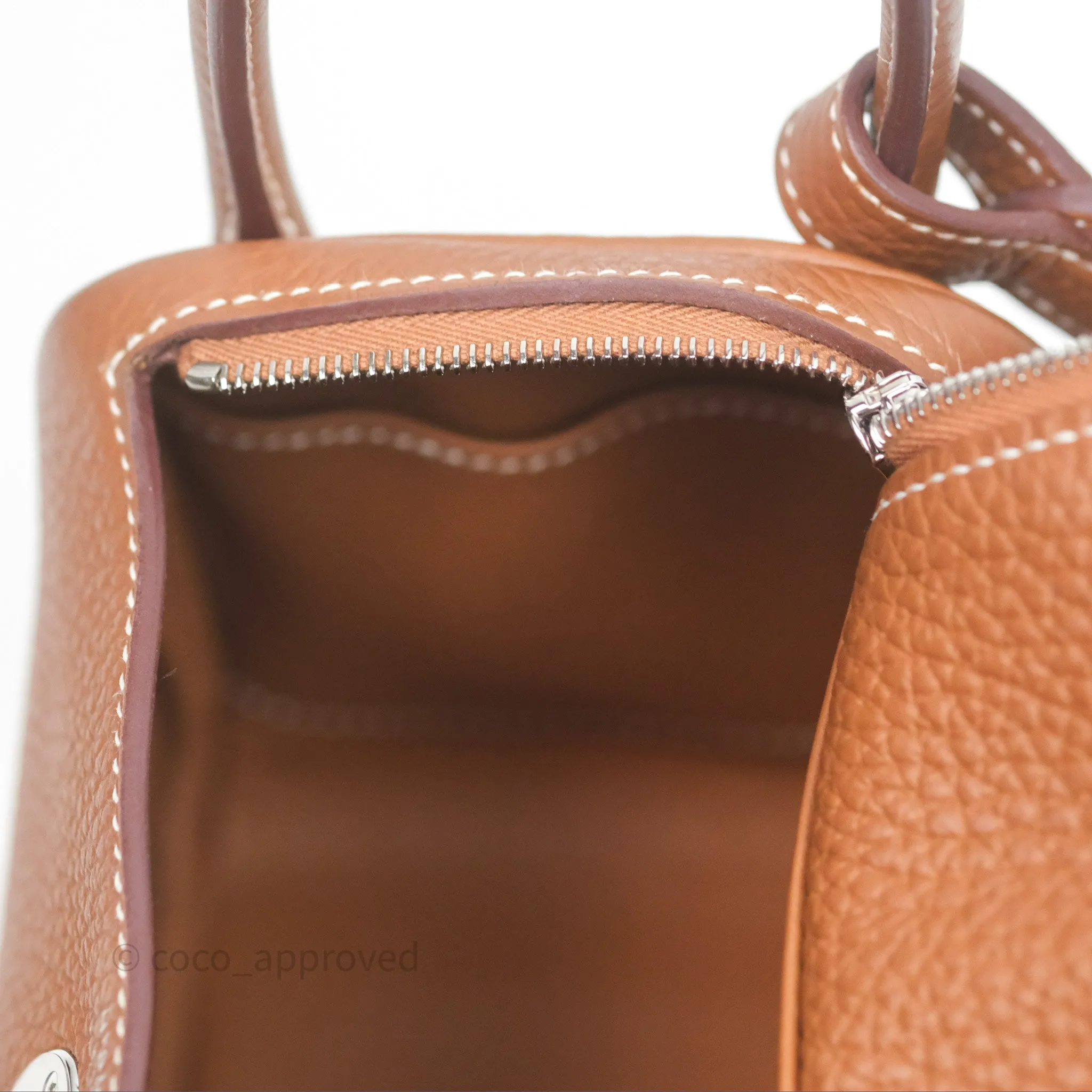 Herms Mini Lindy 20 Gold Clemence Palladium Hardware