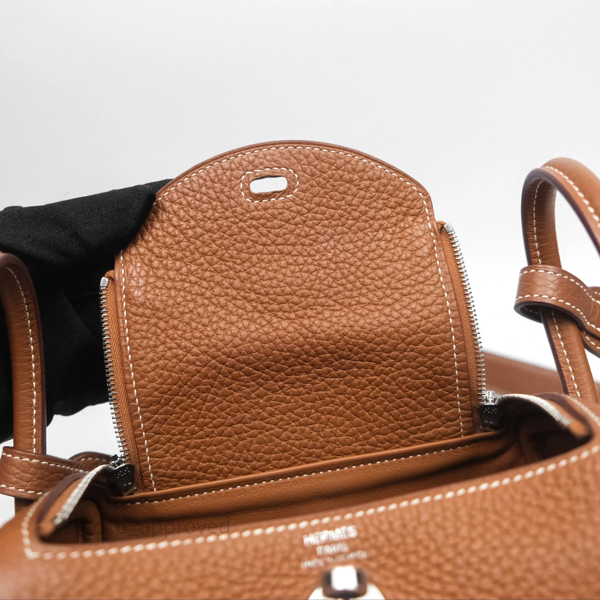Herms Mini Lindy 20 Gold Clemence Palladium Hardware