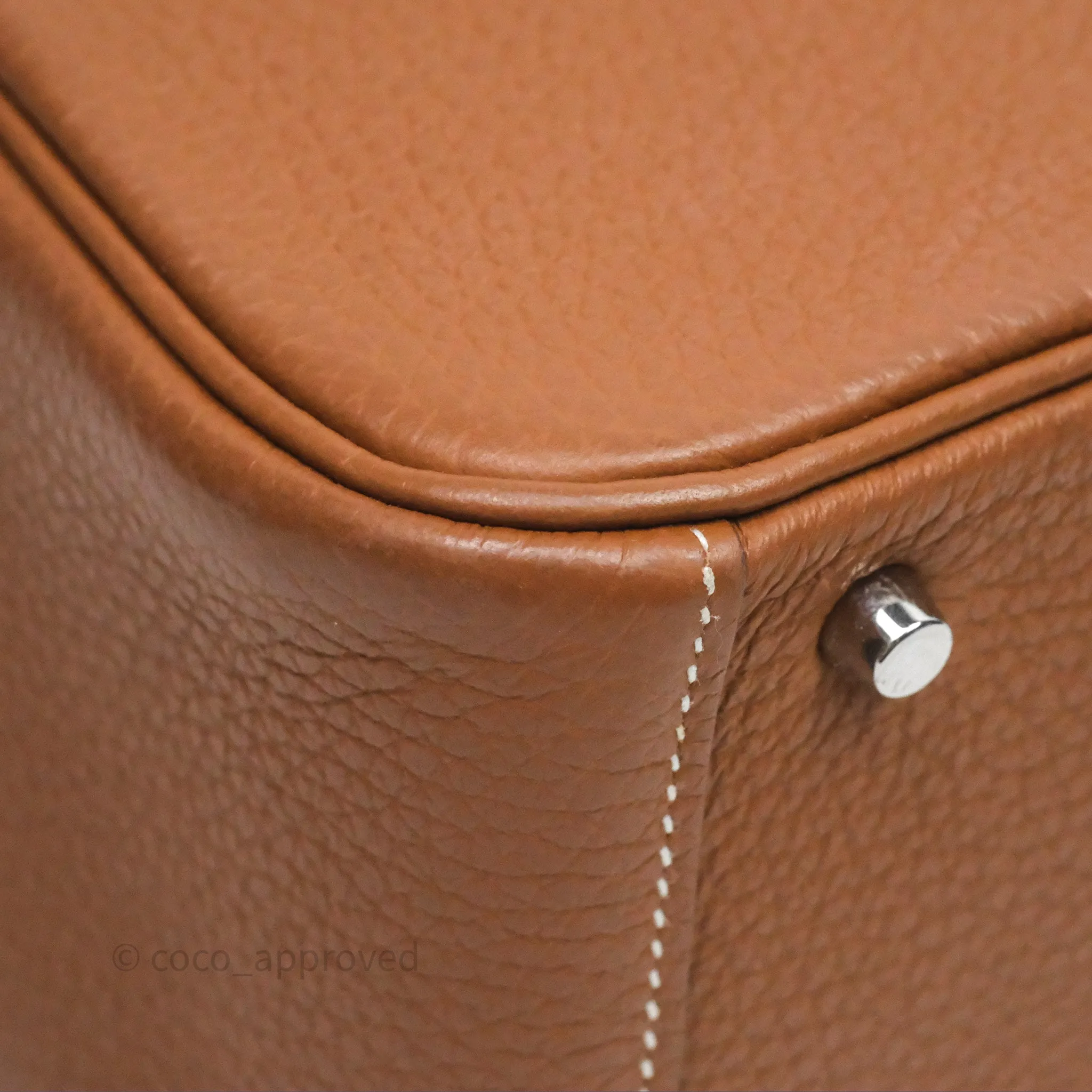 Herms Mini Lindy 20 Gold Clemence Palladium Hardware